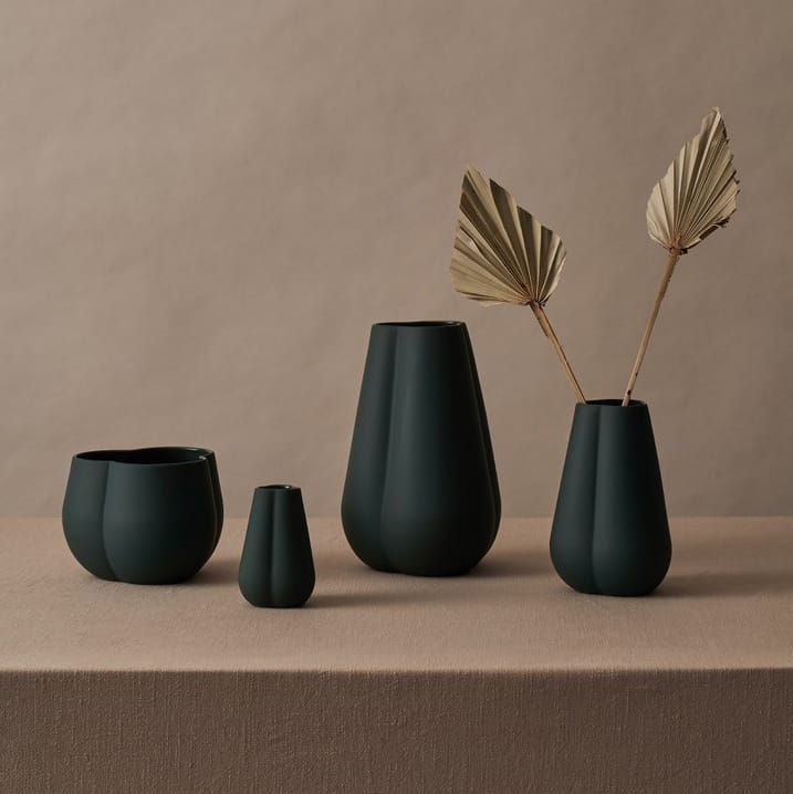 Vase Clover 18cm, Dark green Cooee Design