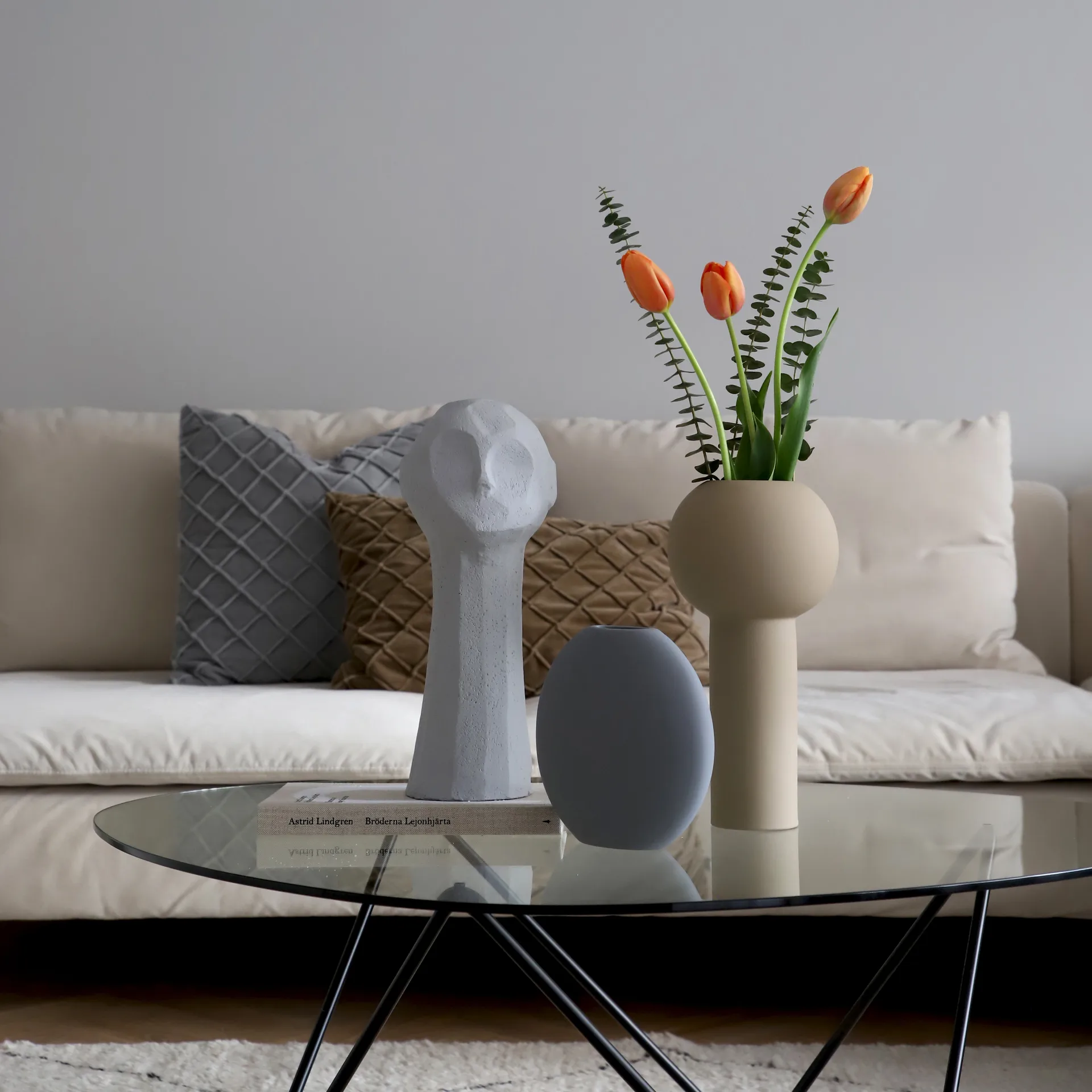 Vase Pastille 20 cm, Gris Cooee Design