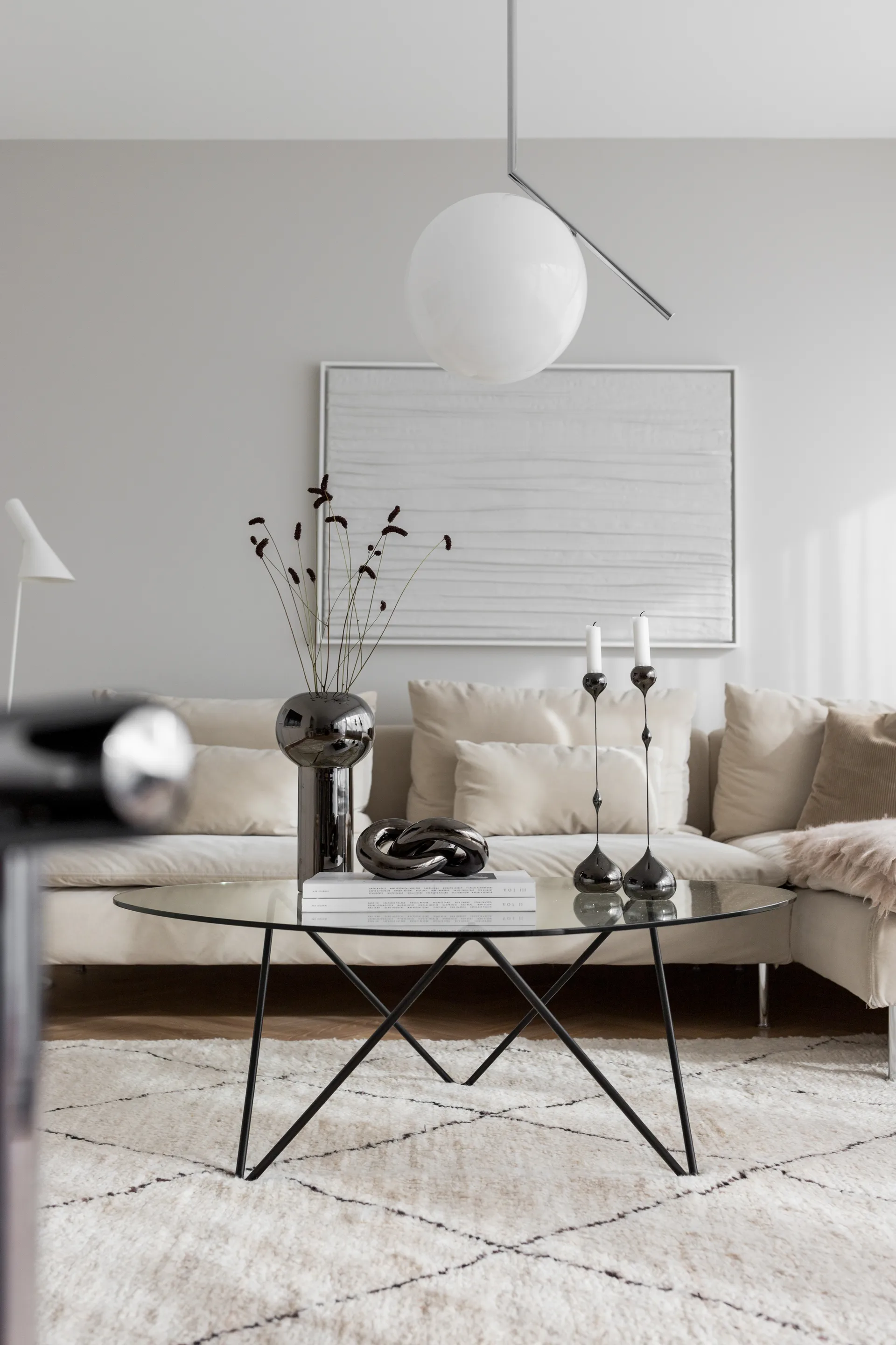 Vase Pillar 32 cm, Dark Silver Cooee Design