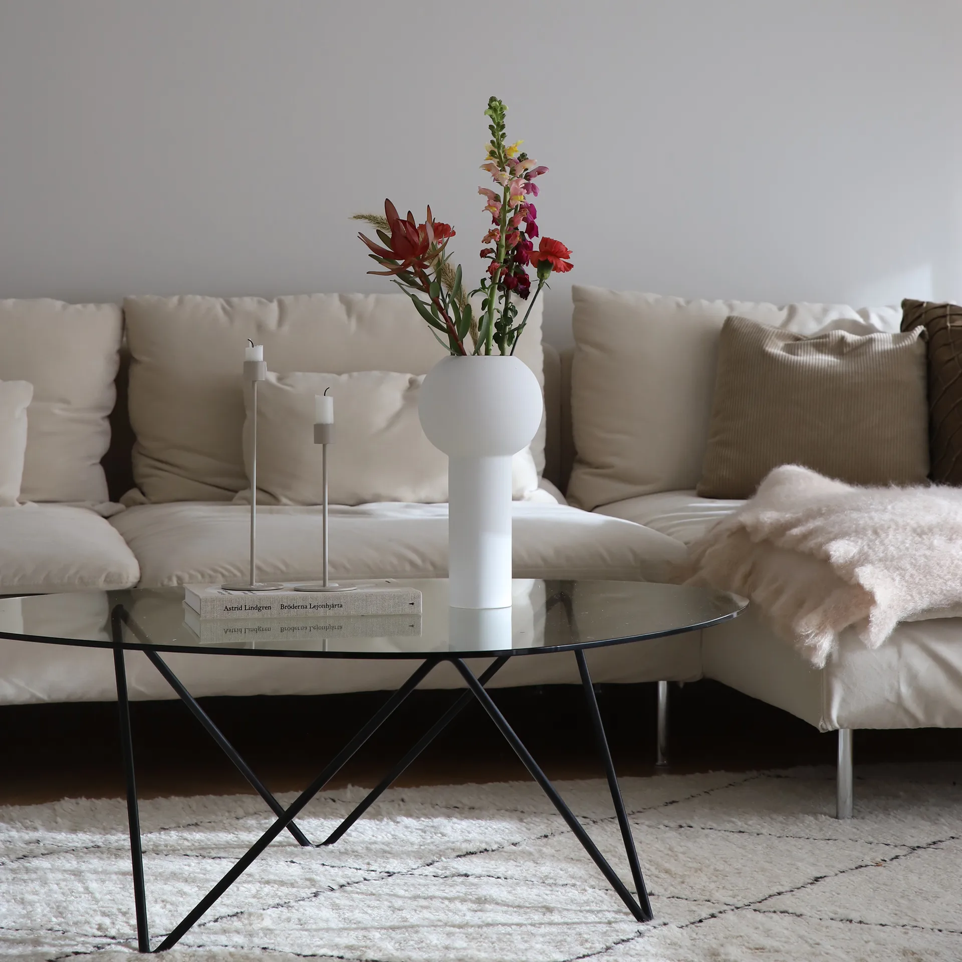 Vase Pillar 32 cm, White Cooee Design