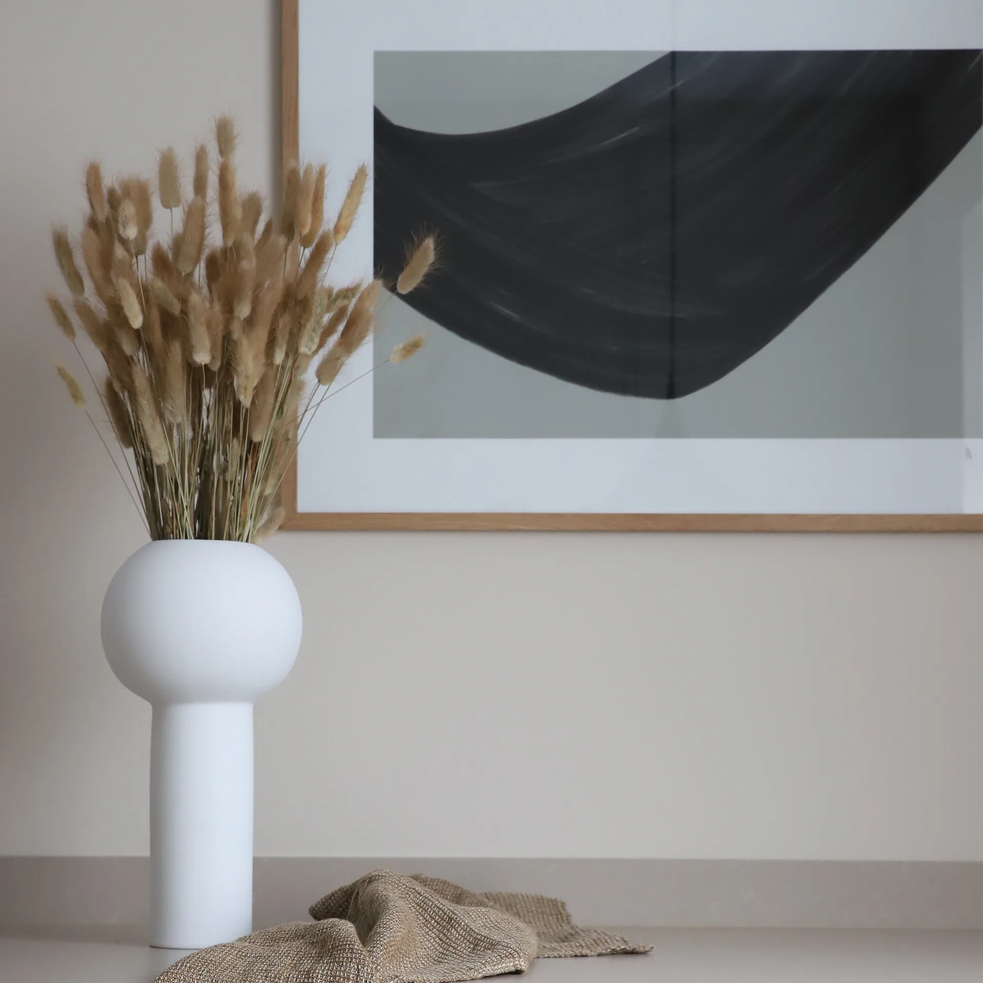 Vase Pillar 32 cm, White Cooee Design