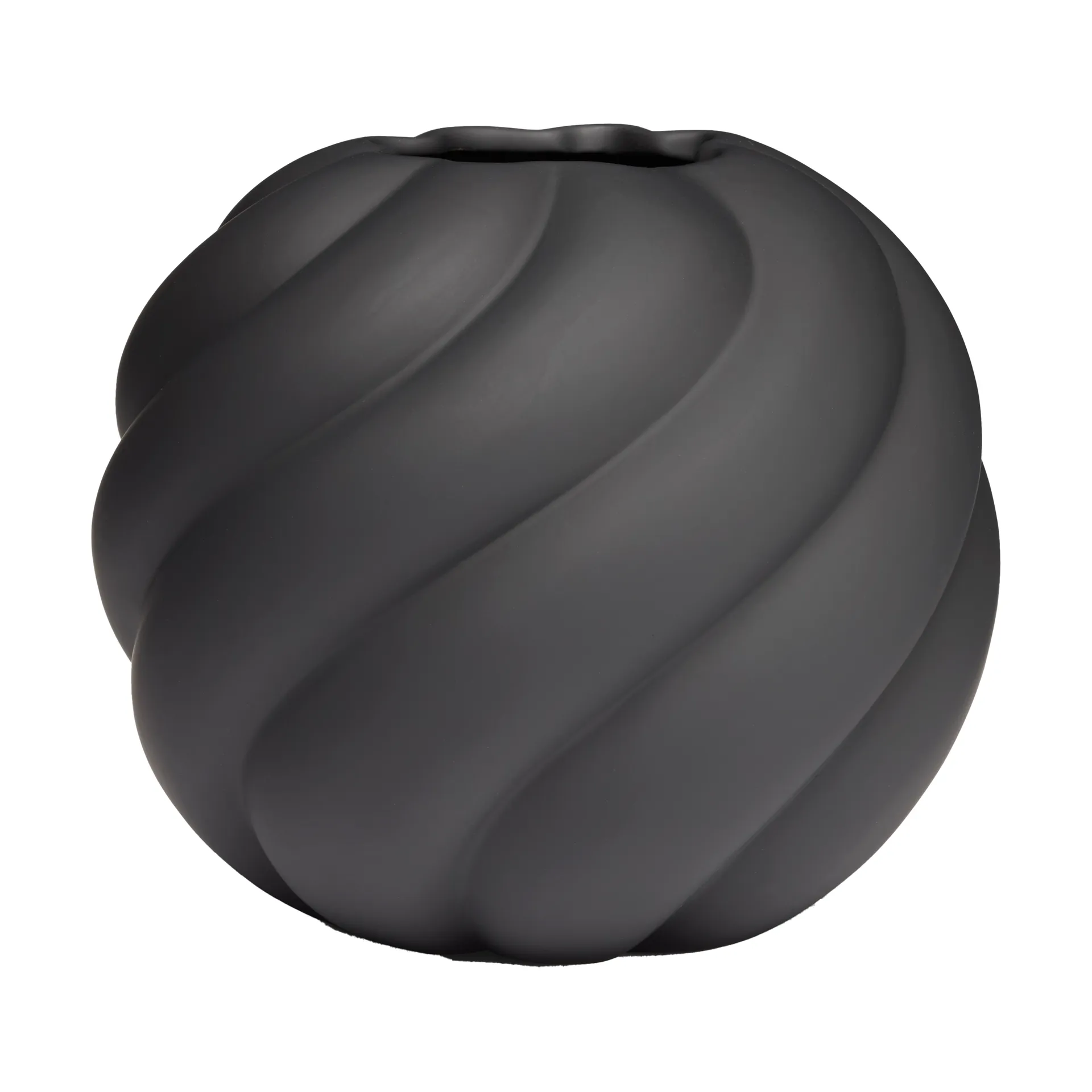 Vase Twist ball 20 cm, Black Cooee Design