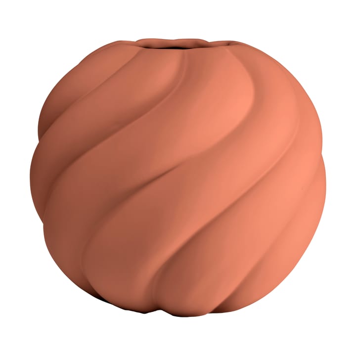 Vase Twist ball 20 cm - Brick red - Cooee Design