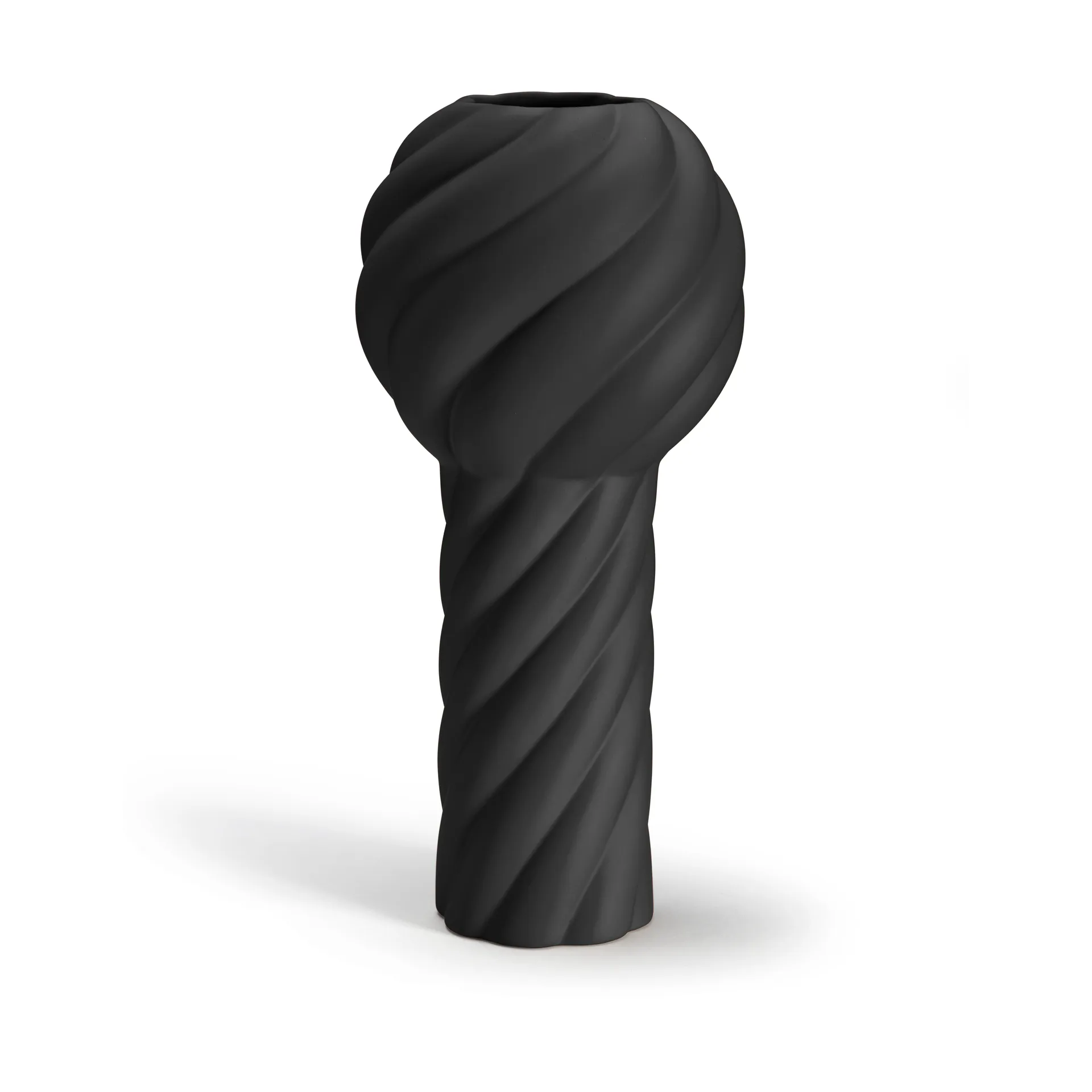 Vase Twist pillar 34 cm, Black Cooee Design