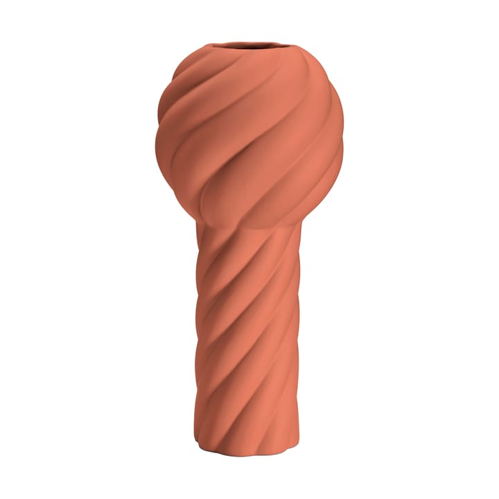 Vase Twist pillar 34 cm - Brick red - Cooee Design
