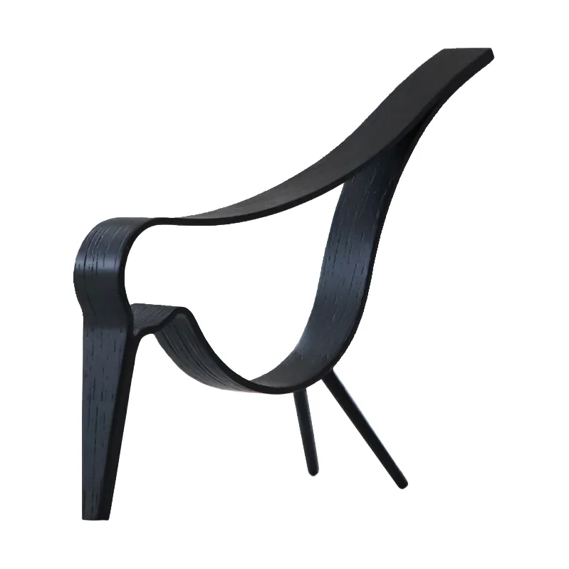 Woody Bird moyen, Chêne peint noir Cooee Design