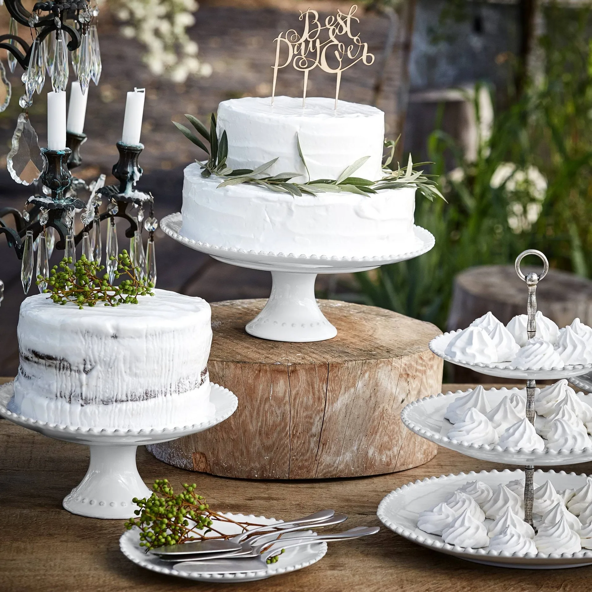 Plat à gâteau Pearl, Blanc, Ø28,4 cm Costa Nova