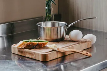 Planche à découper en chêne lamellé avec rainure - 40x25 cm - Culimat