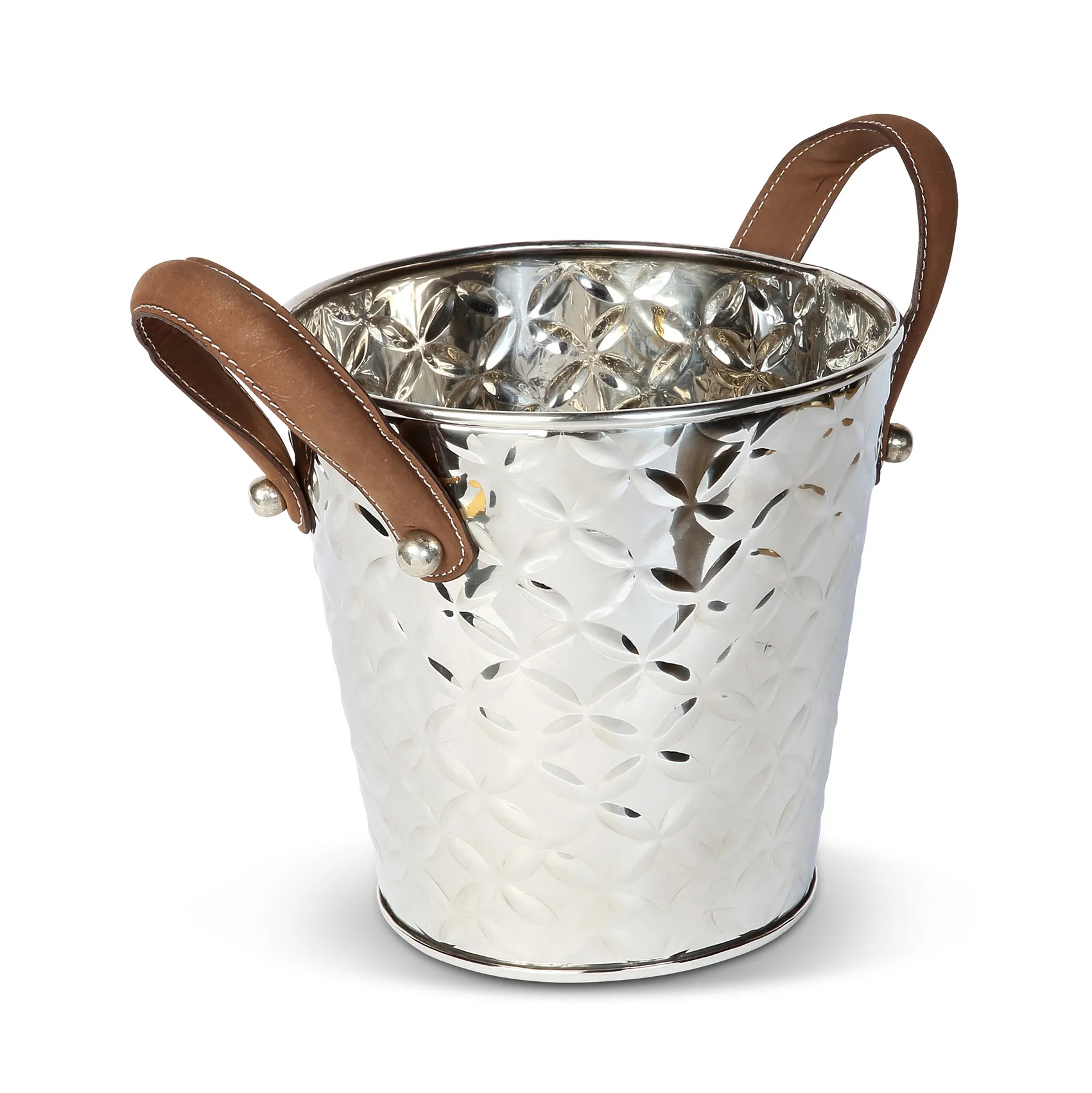 Refroidisseur de vin avec poignée en cuir French Fleur, Acier inoxydable Culinary Concepts