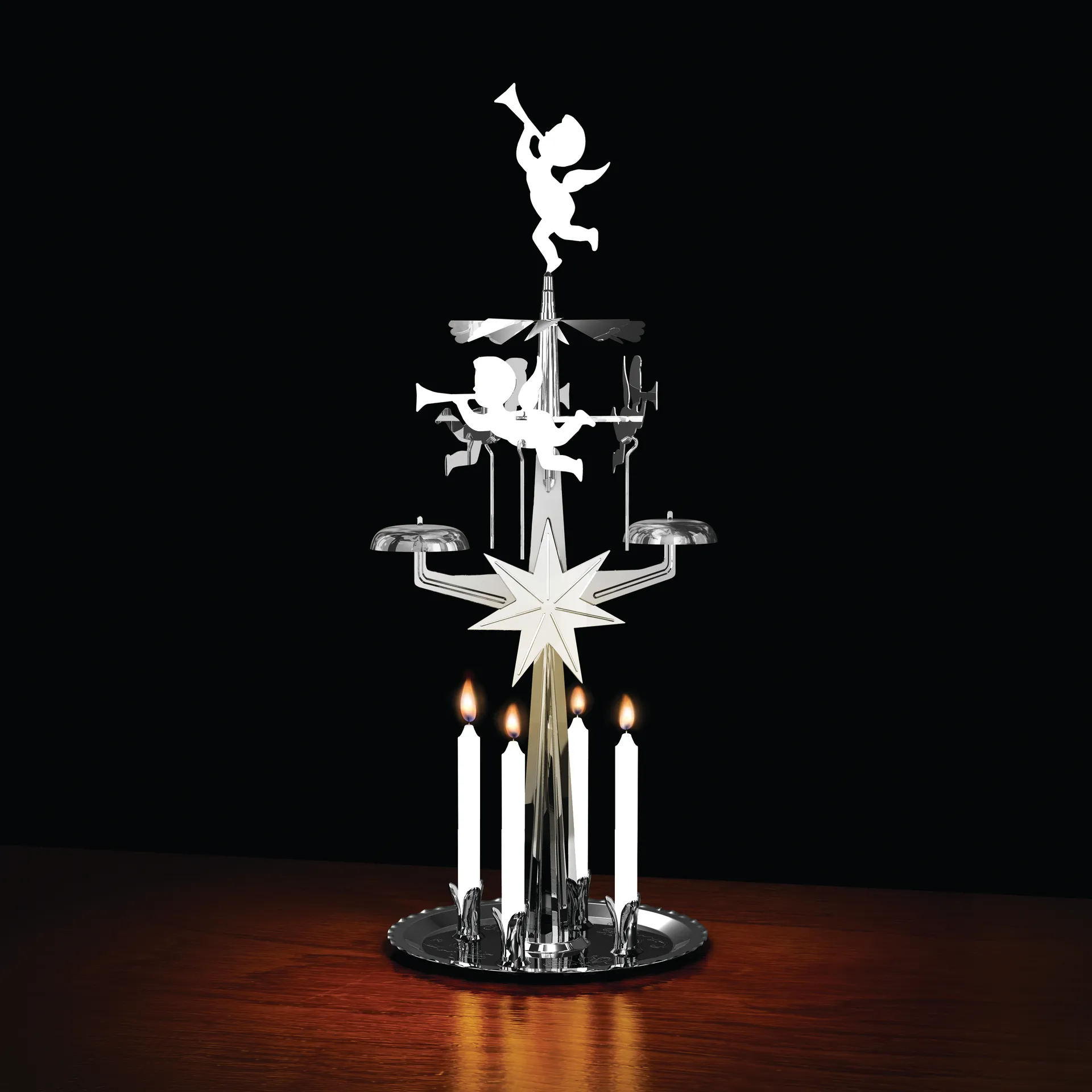 Carillon des anges Suédois, argent Dala Industrier