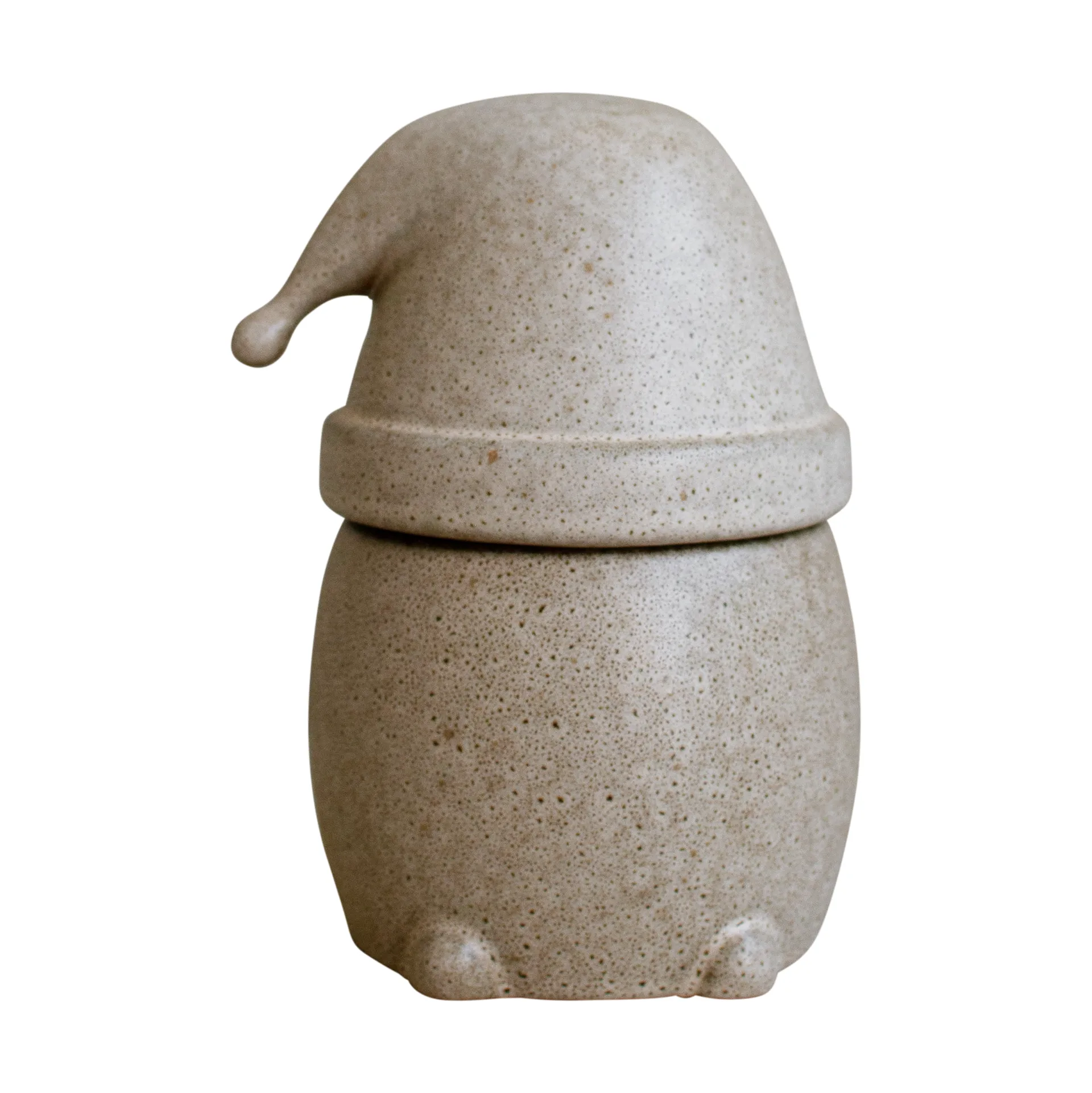 Bocal avec couvercle Eating Santa grand, Beige DBKD