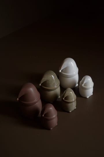 Bocal avec couvercle Eating Santa grand - Maroon - DBKD