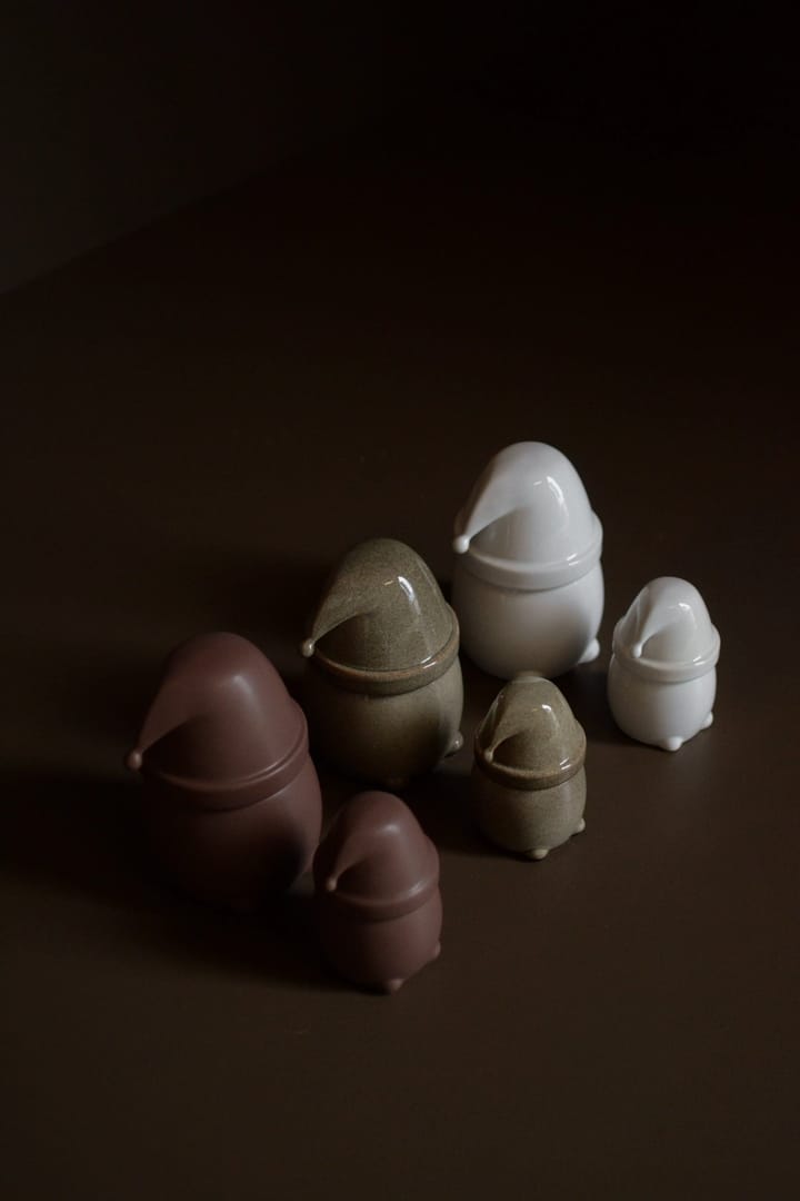 Bocal avec couvercle Eating Santa grand, Maroon DBKD