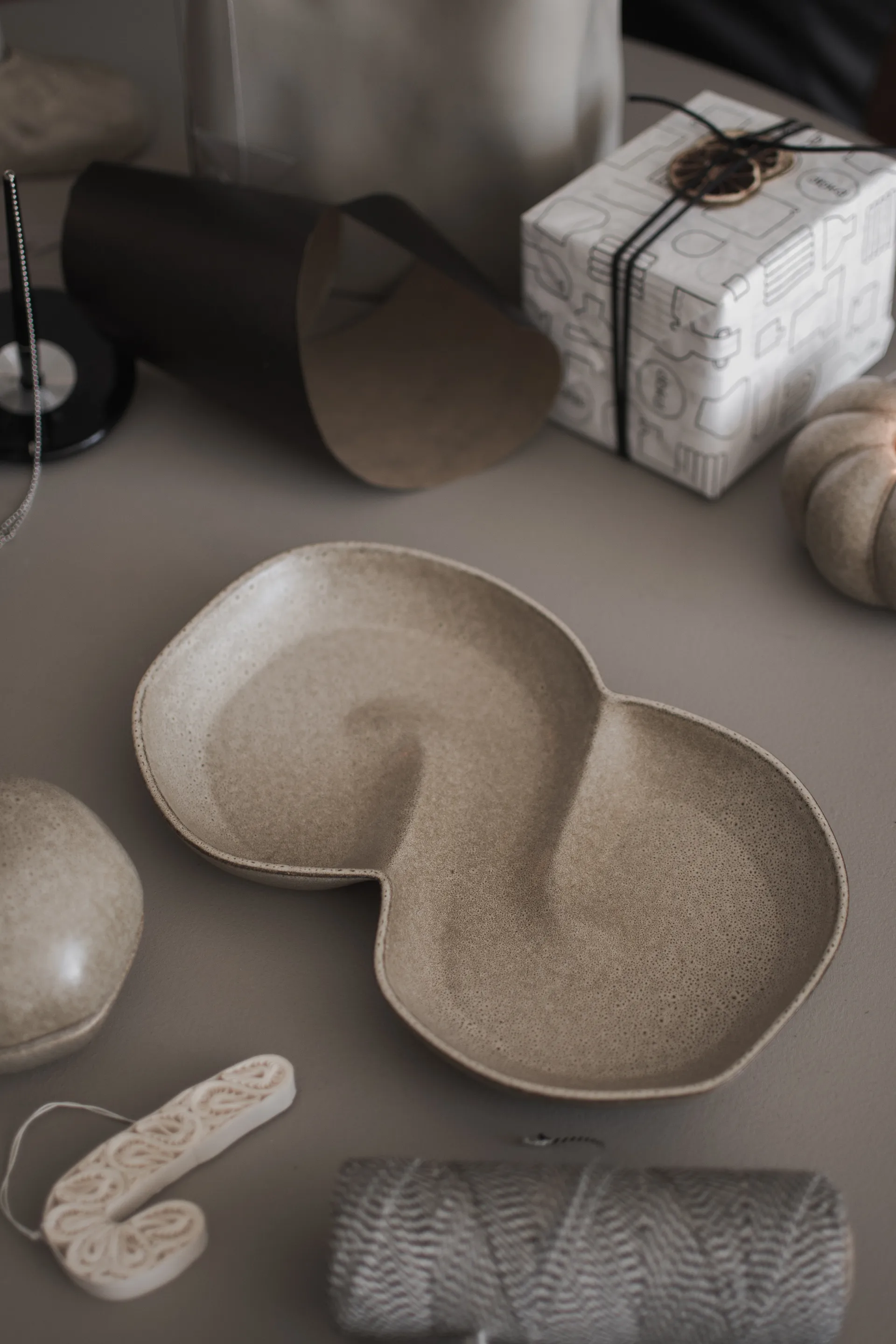 Bol avec couvercle Bun 11x18 cm, Beige DBKD