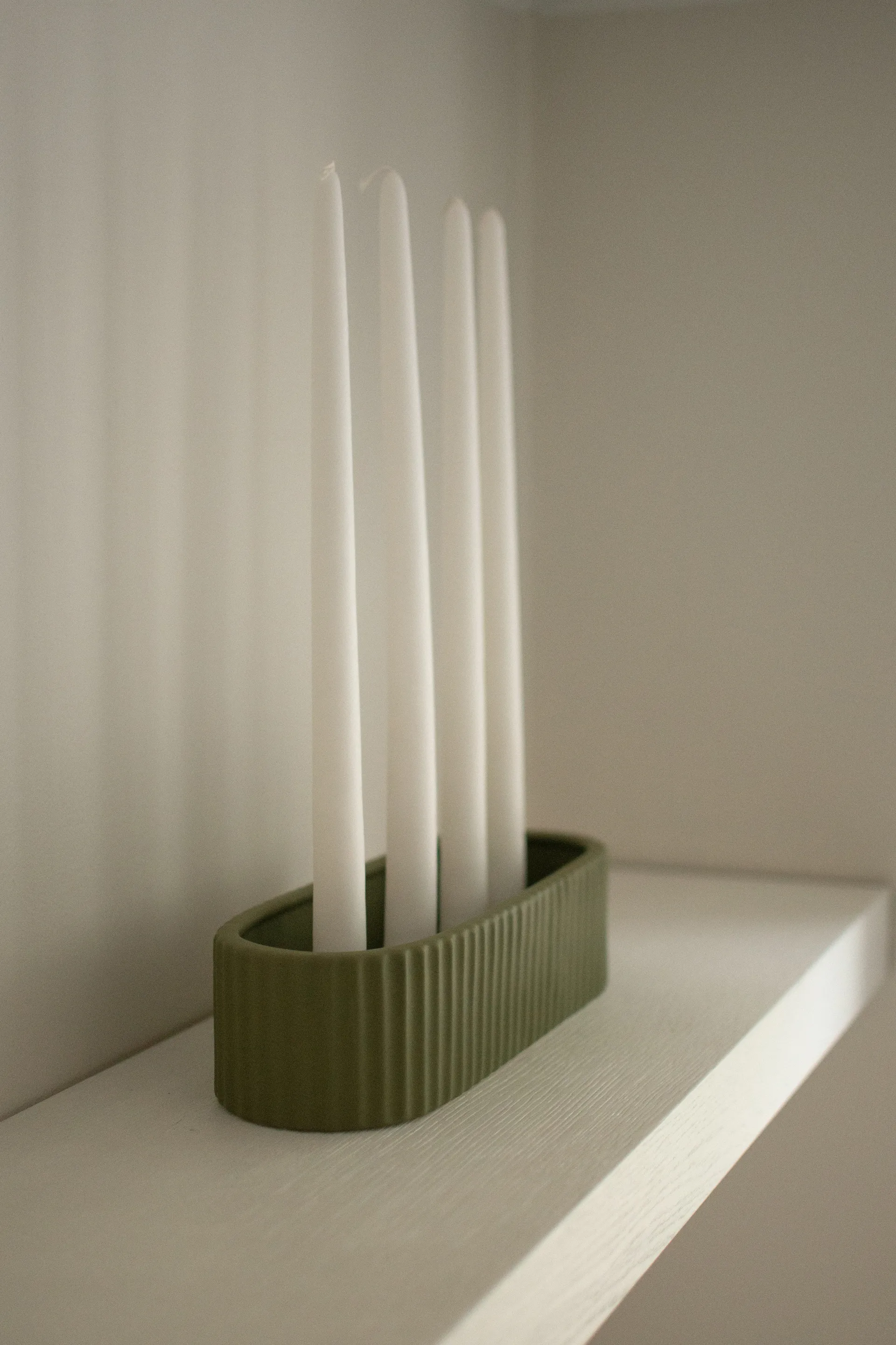 Bougeoir Stripe 30 cm, Green DBKD