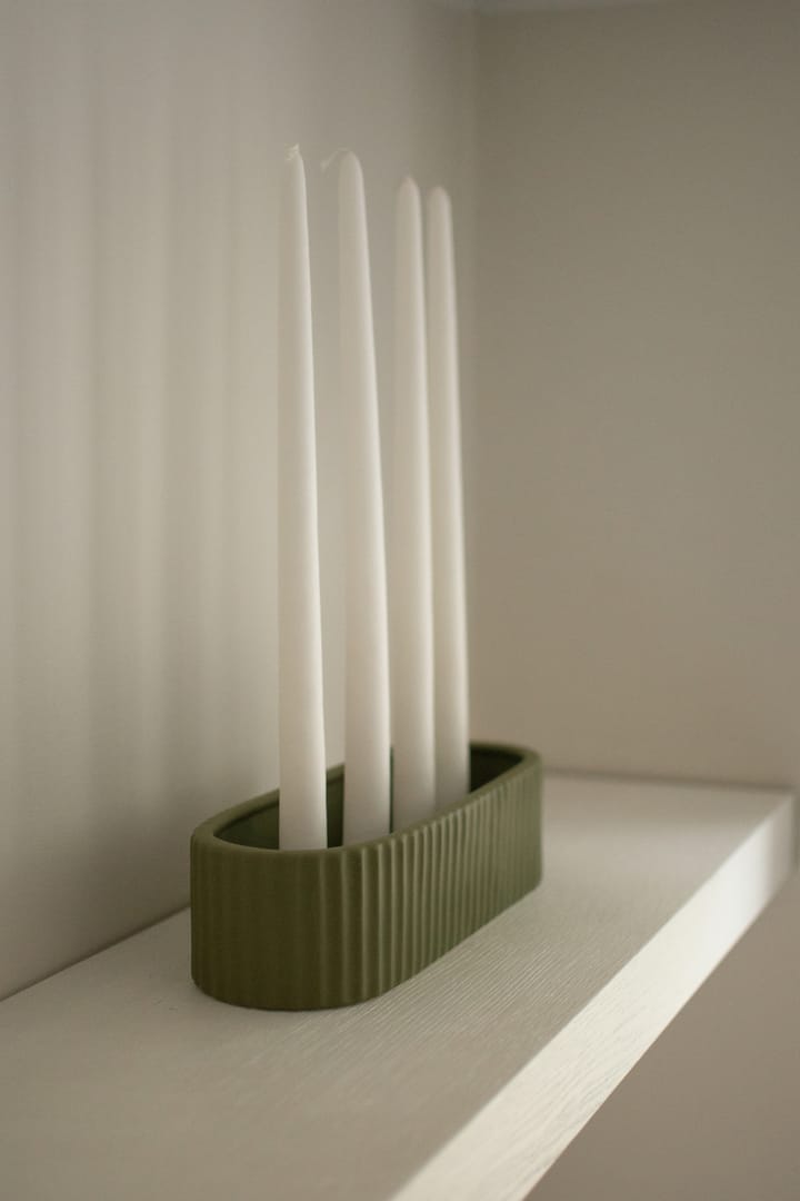 Bougeoir Stripe 30 cm, Green DBKD