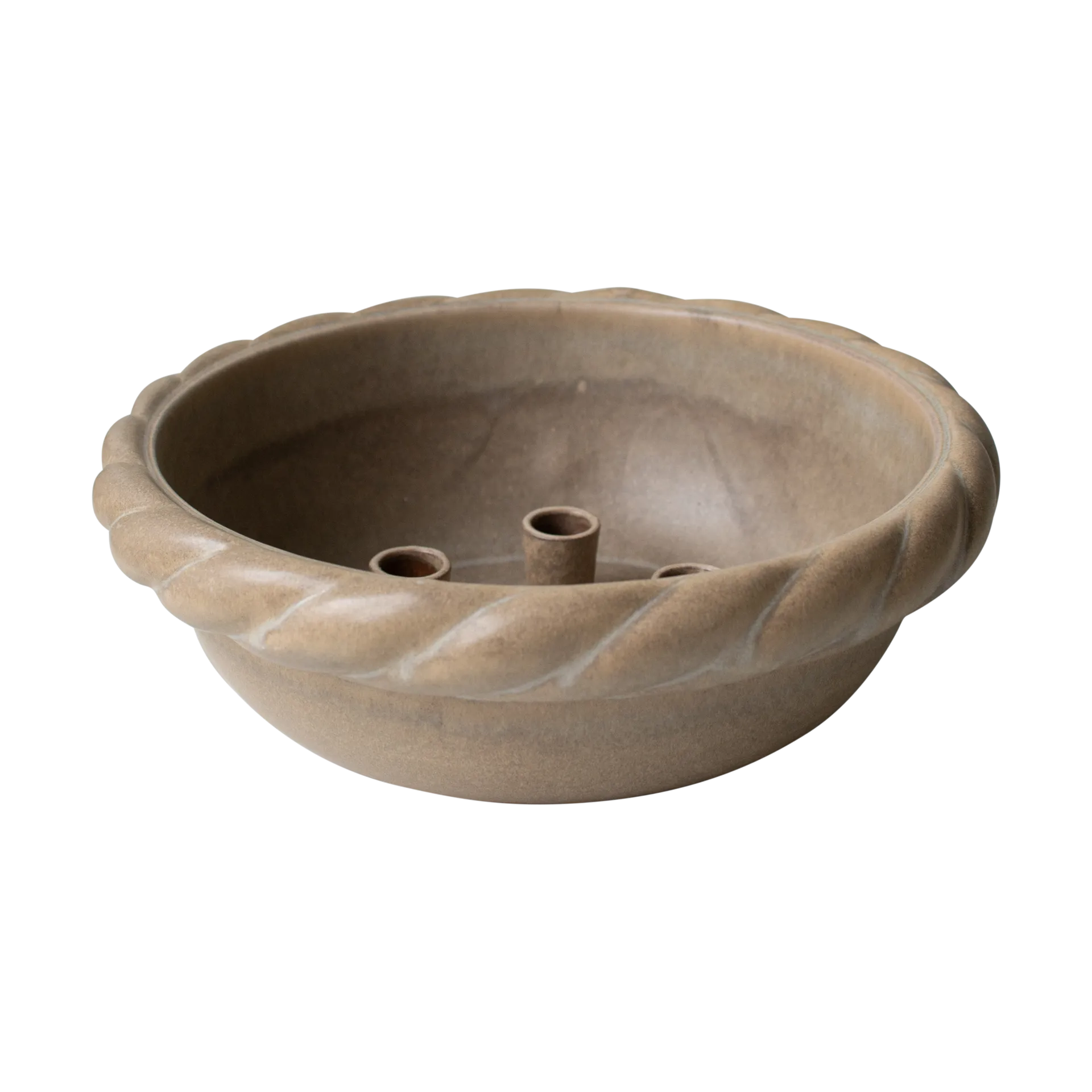 Bougeoir Twine plate Ø30 cm, Beige DBKD