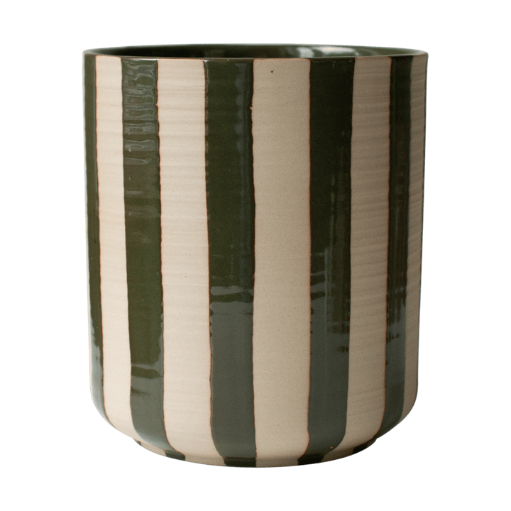 Cache-pot Line Ø14x16 cm - Stripe Green - DBKD