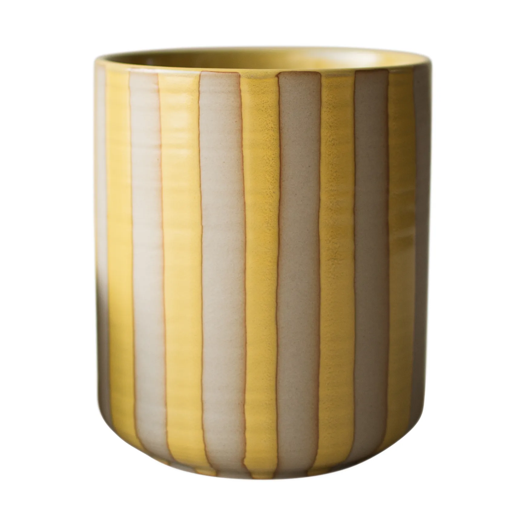 Cache-pot Line Ø14x16 cm, Yellow DBKD