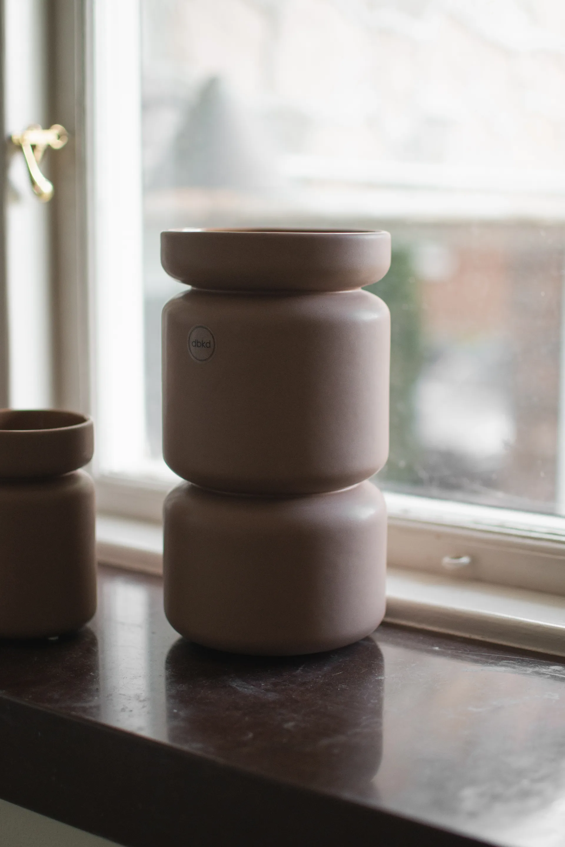 Cache-pot Neck, Nougat, Ø12x22,5 cm DBKD