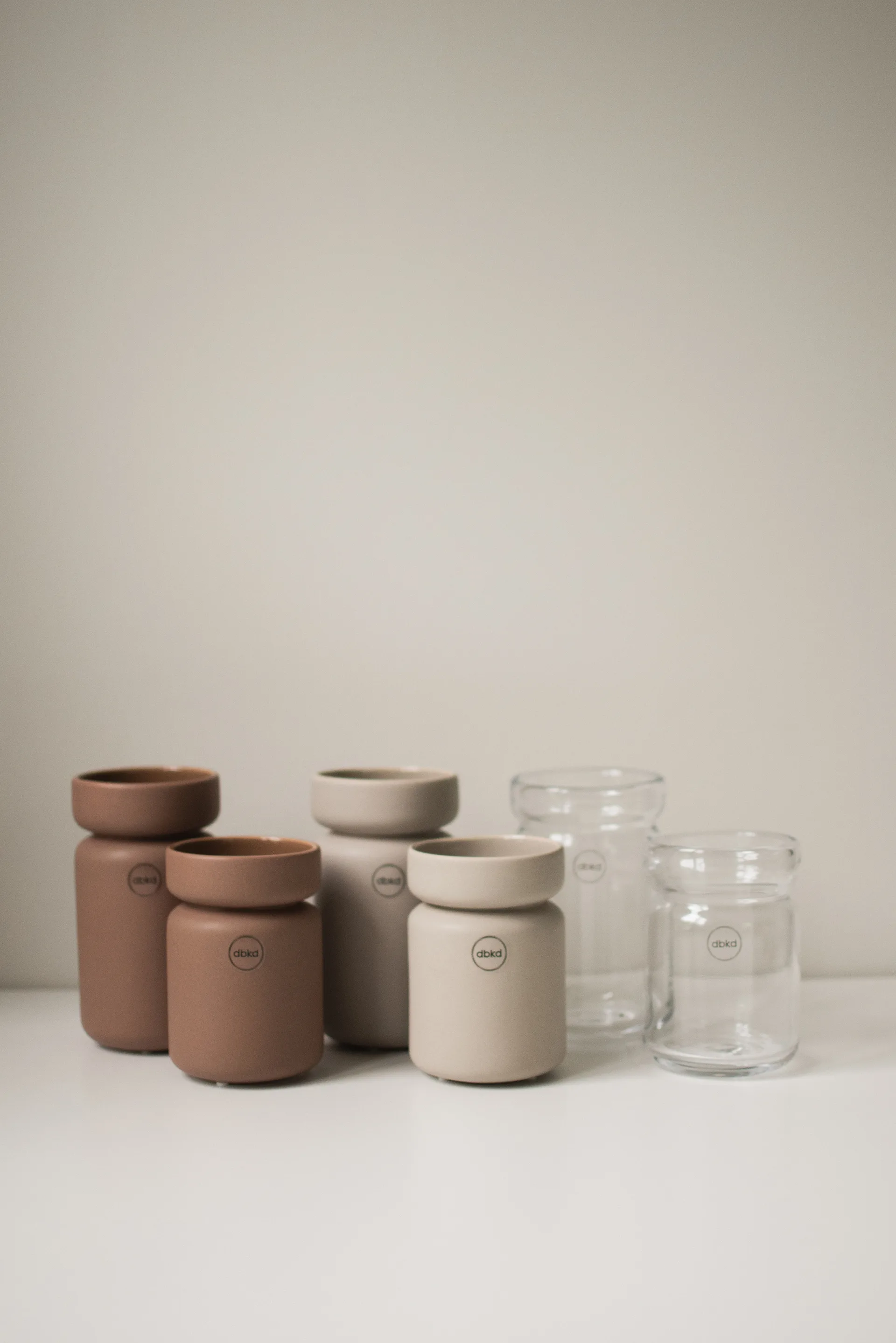 Cache-pot Neck, Nougat, Ø8x12 cm DBKD