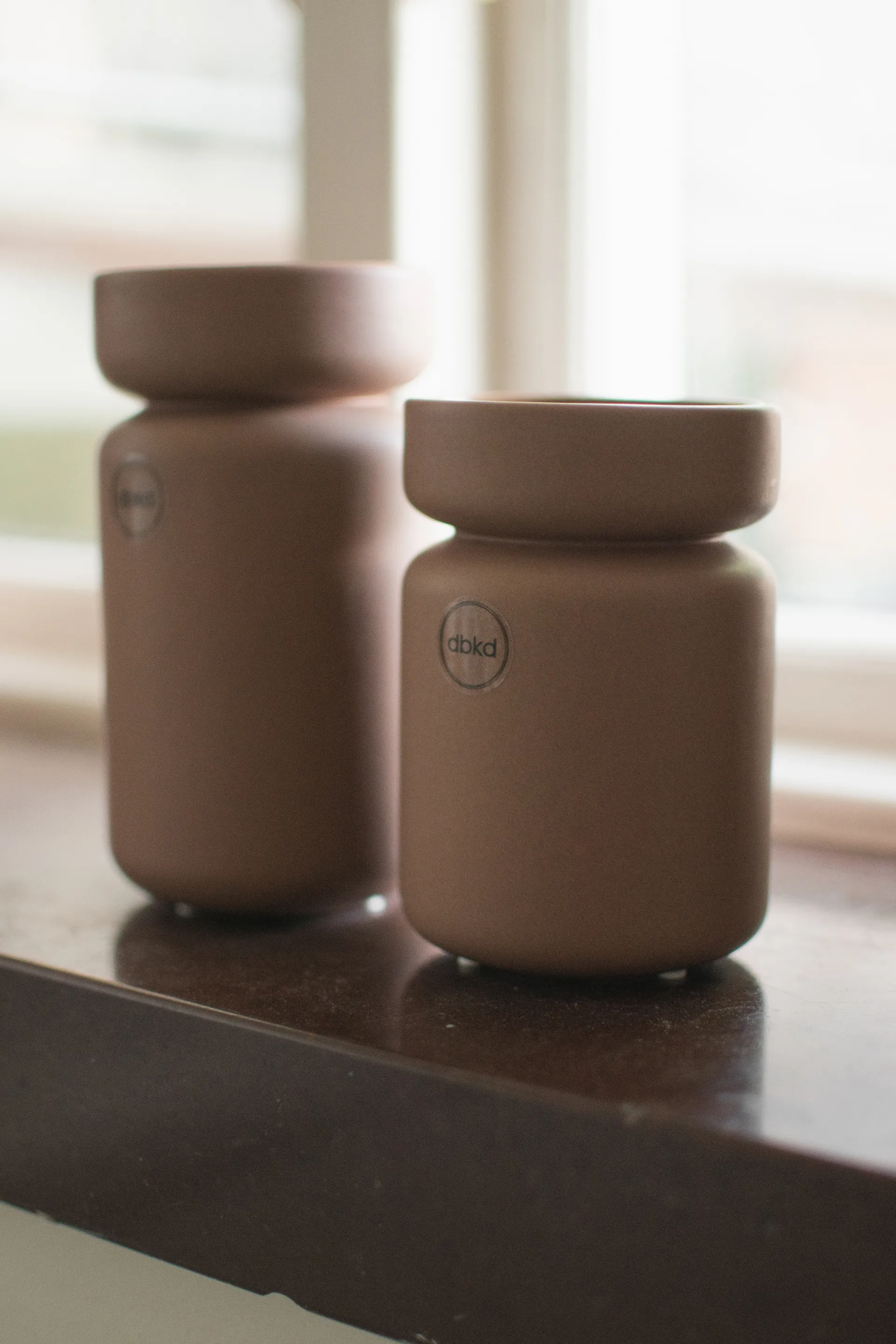 Cache-pot Neck, Nougat, Ø8x12 cm DBKD