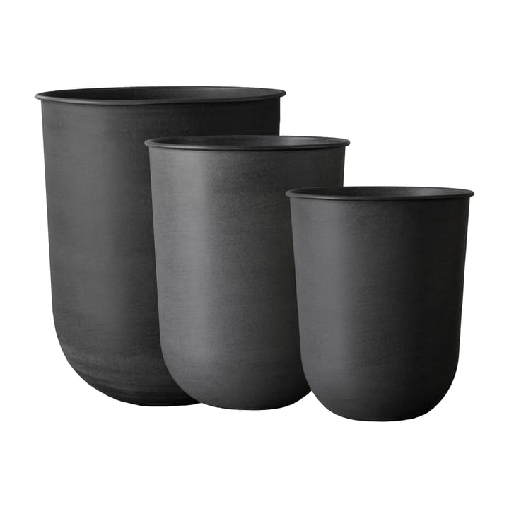 Cache-pot Out, lot de 3 - Black - DBKD