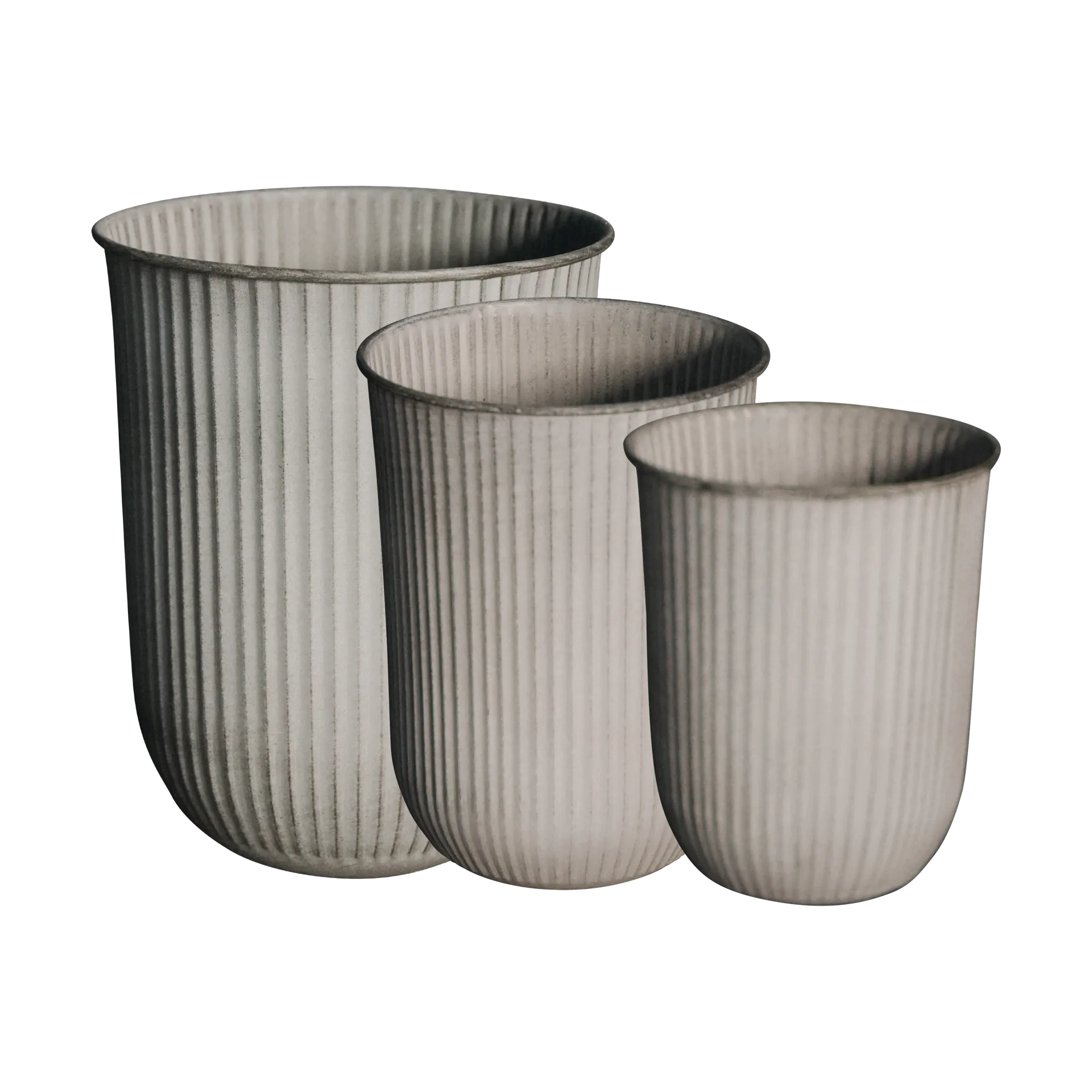 Cache-pot Out stripe, lot de 3, Beige DBKD