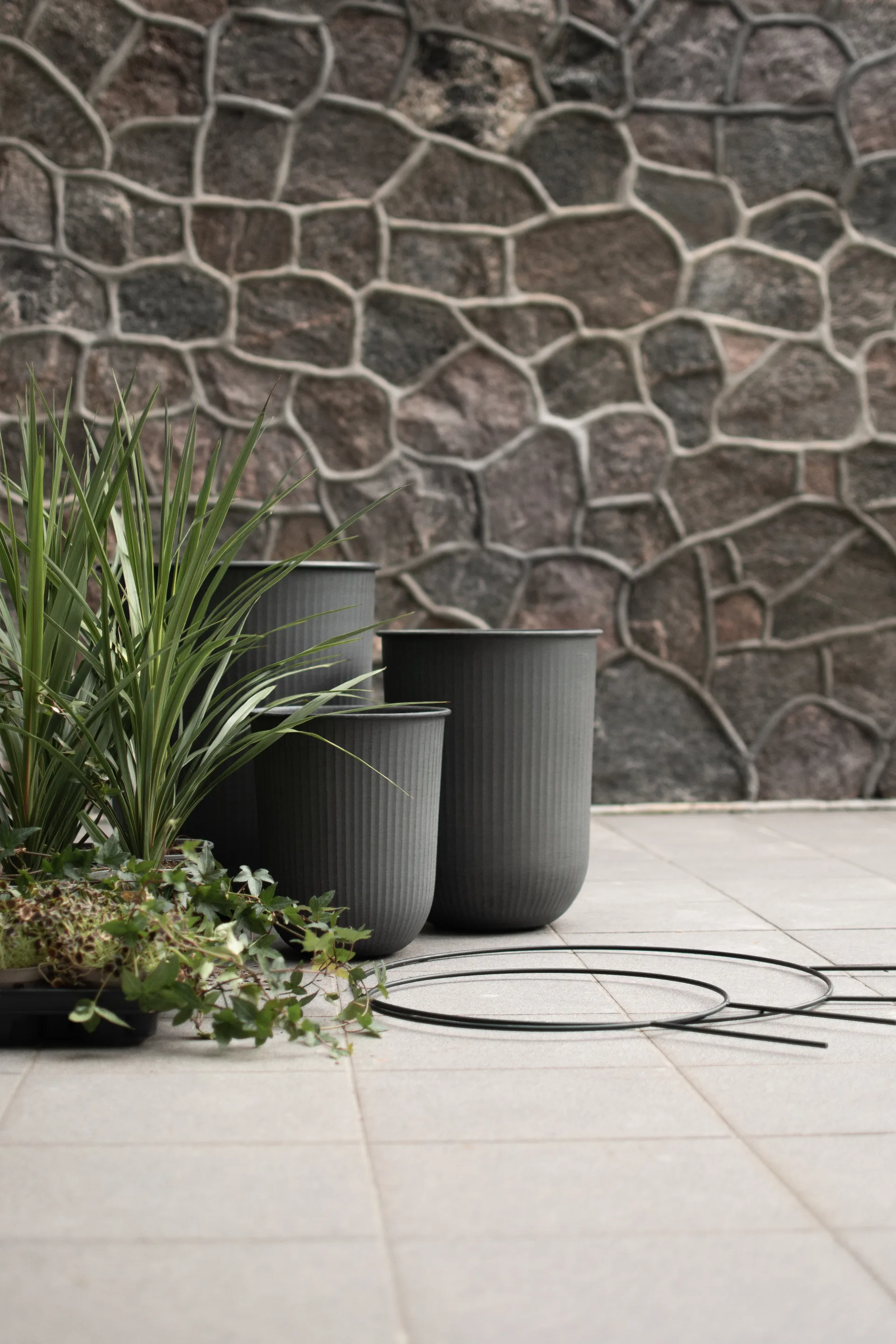 Cache-pot Out stripe, lot de 3, Black DBKD