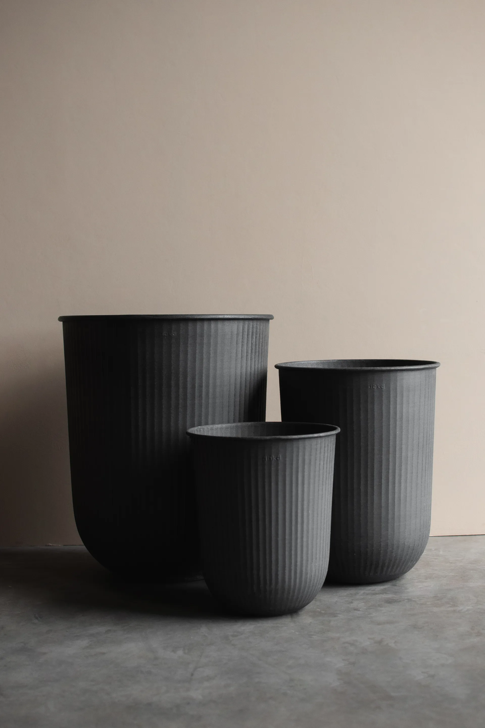 Cache-pot Out stripe, lot de 3, Black DBKD