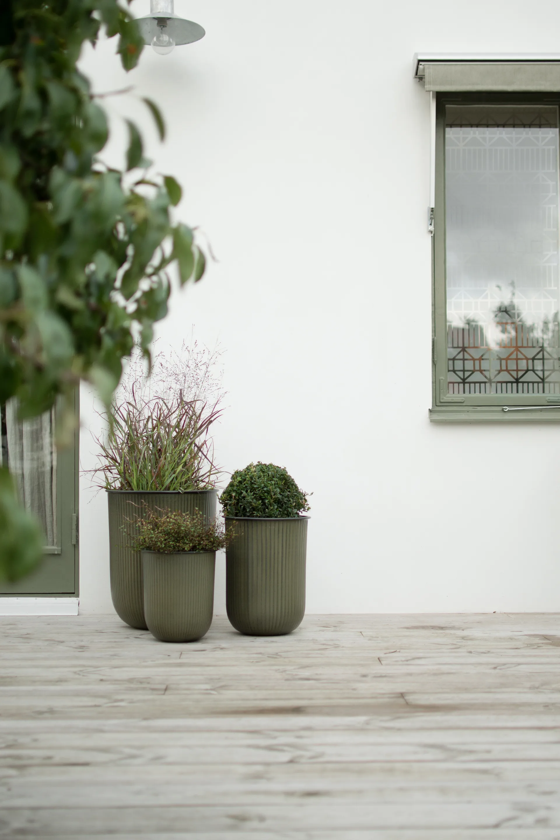 Cache-pot Out stripe, lot de 3, Green DBKD