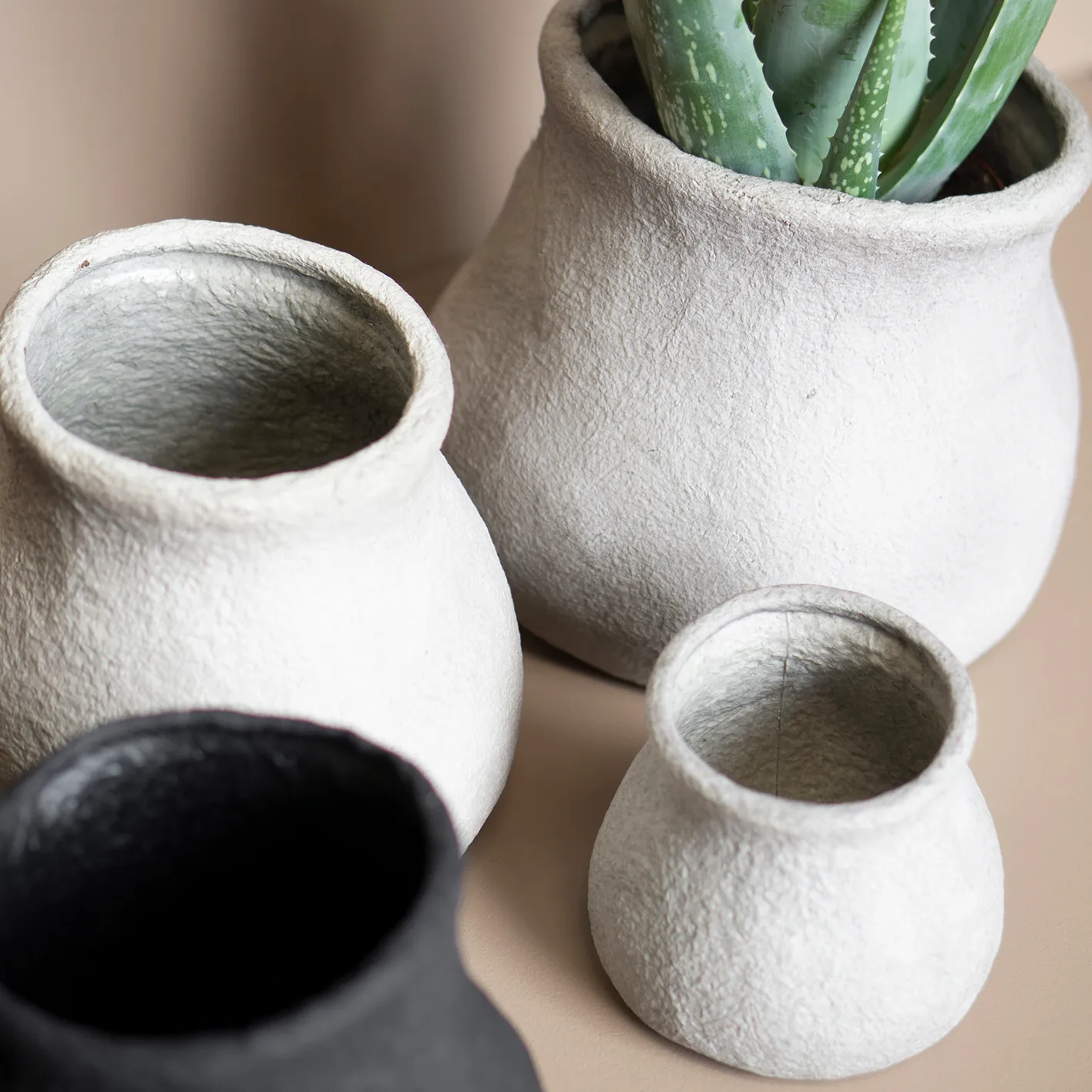 Cache-pot Paper taupe, Mini ø13 cm DBKD