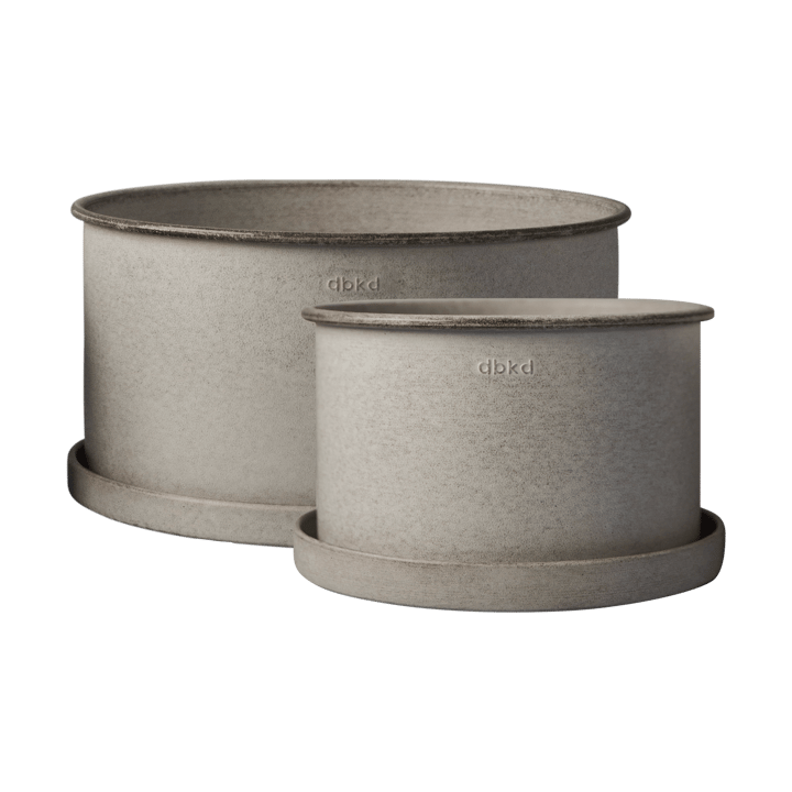 Cache-pot Plant bowl, lot de 2 - Beige - DBKD