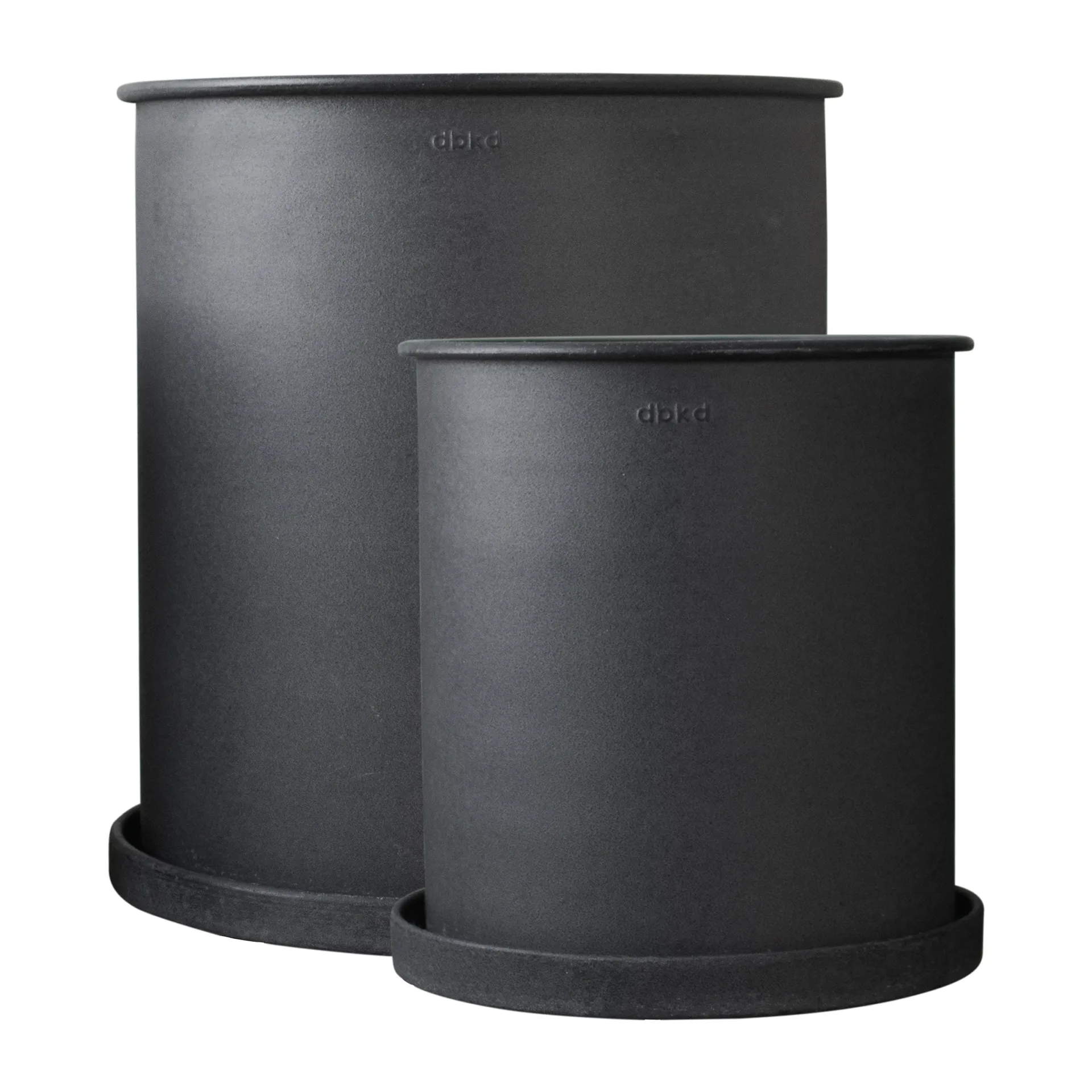 Cache-pot Plant pot, large, lot de 2, Black DBKD