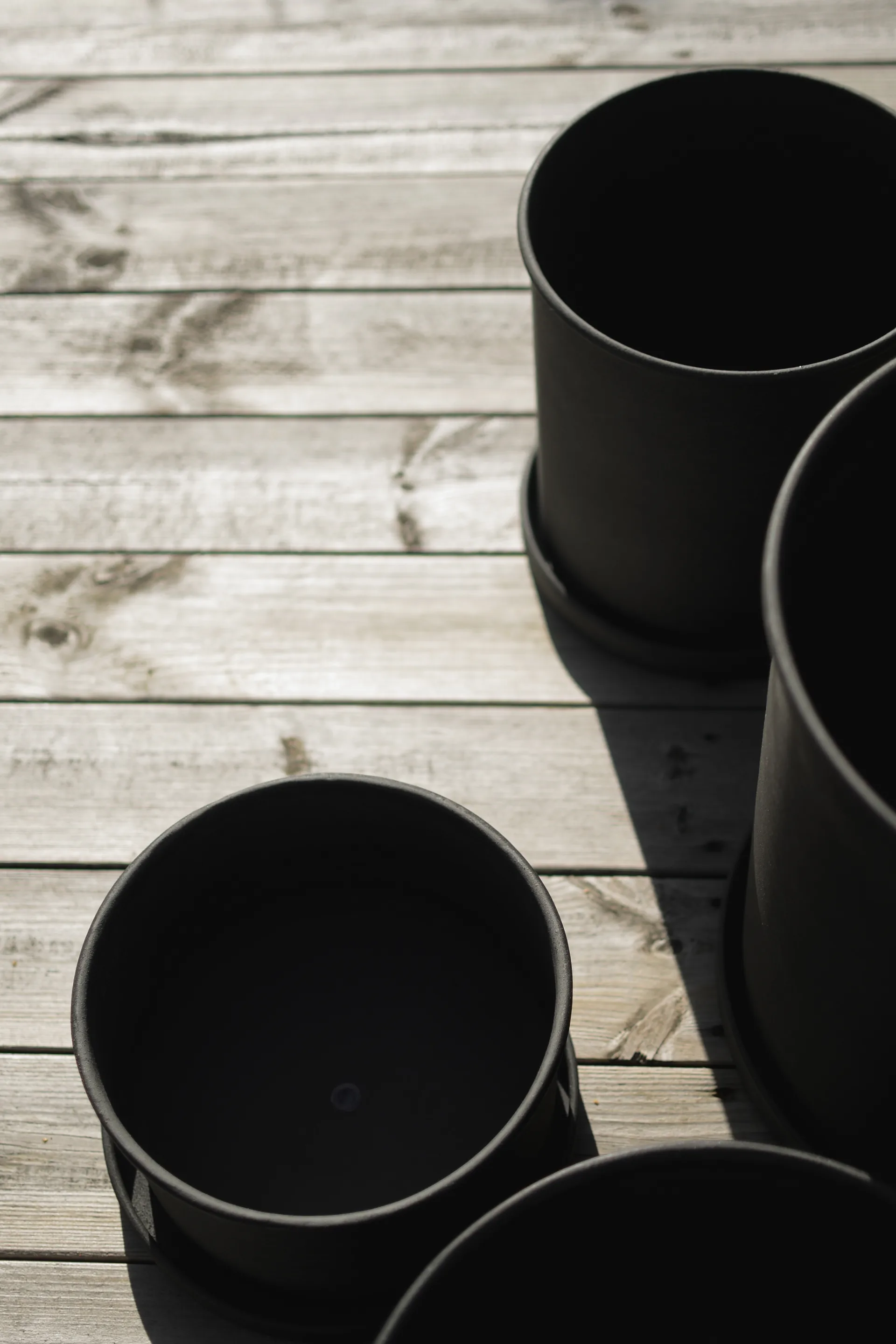 Cache-pot Plant pot, large, lot de 2, Black DBKD