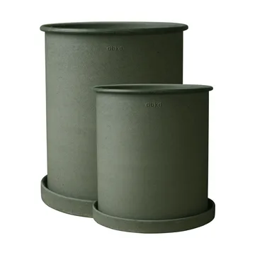 Cache-pot Plant pot, large, lot de 2 - Green - DBKD