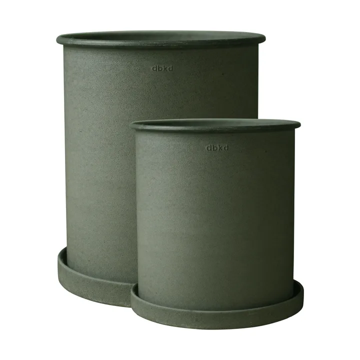 Cache-pot Plant pot, large, lot de 2 - Green - DBKD