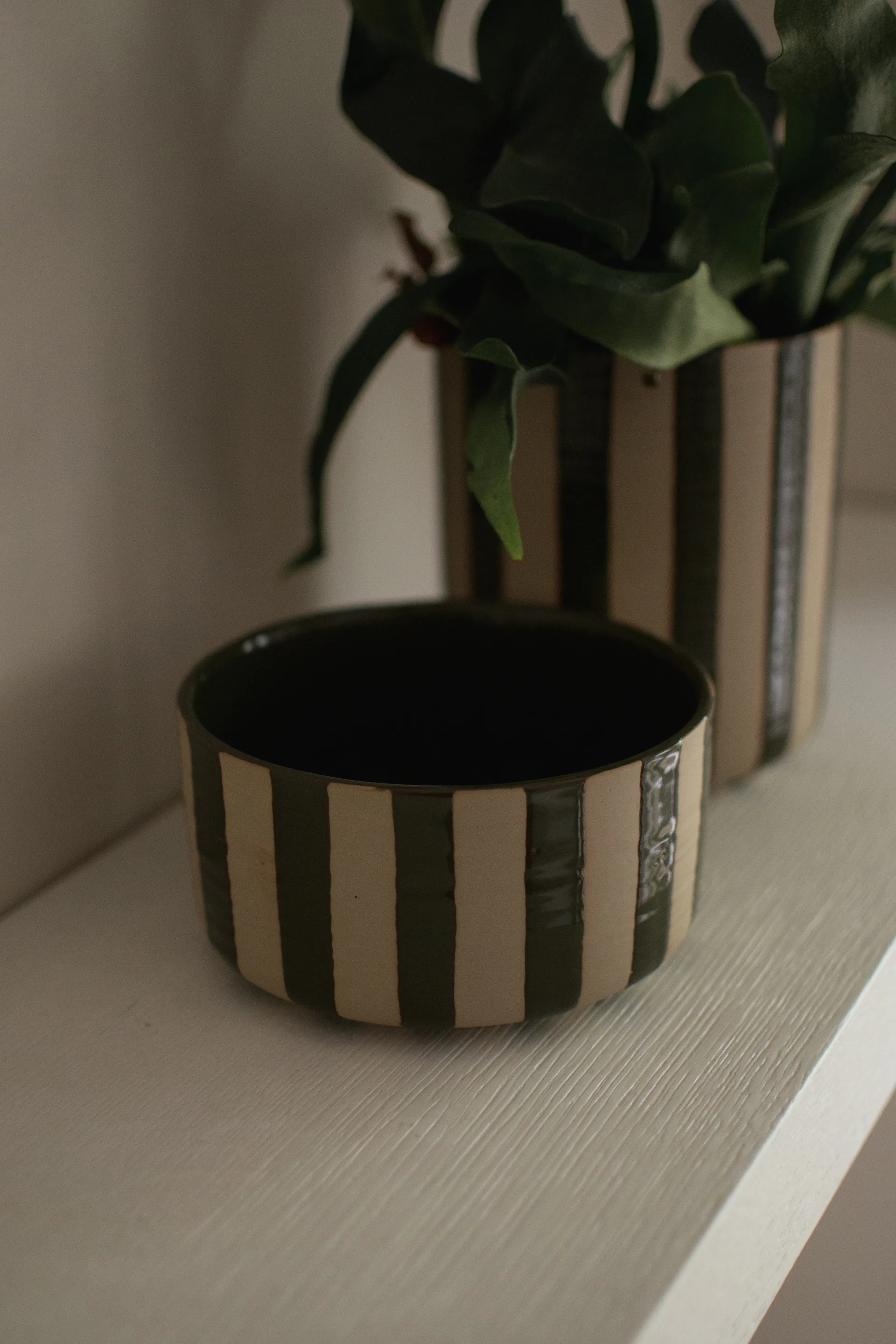 Coupe décorative Line Ø16 cm, Stripe Green DBKD