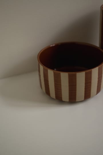 Coupe décorative Line Ø16 cm - Stripe nougat - DBKD