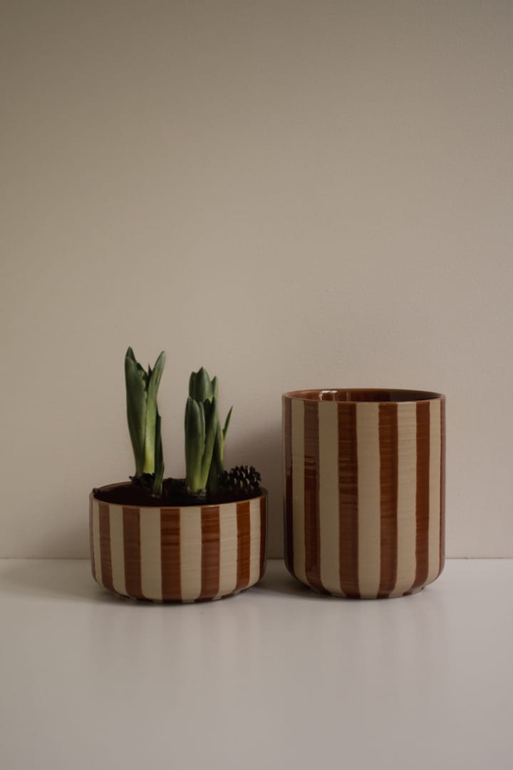 Coupe décorative Line Ø16 cm, Stripe nougat DBKD