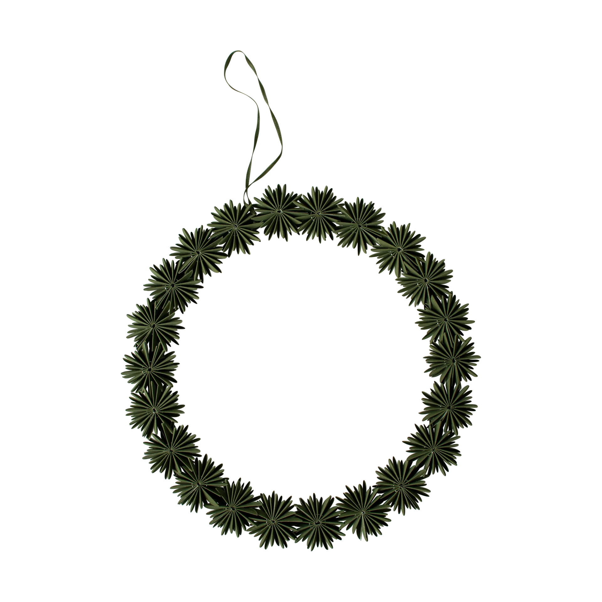 Couronne décorative Paper flake wreath Ø35 cm, Green DBKD