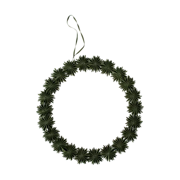 Couronne décorative Paper flake wreath Ø35 cm - Green - DBKD