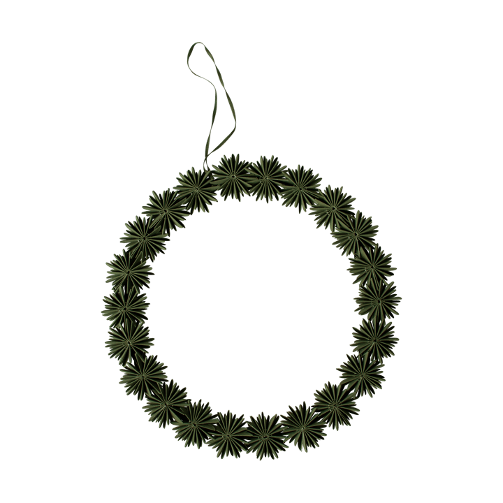 Couronne décorative Paper flake wreath Ø35 cm - Green - DBKD