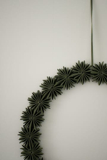 Couronne décorative Paper flake wreath Ø35 cm - Green - DBKD