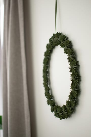 Couronne décorative Paper flake wreath Ø35 cm - Green - DBKD