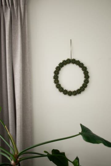 Couronne décorative Paper flake wreath Ø35 cm - Green - DBKD
