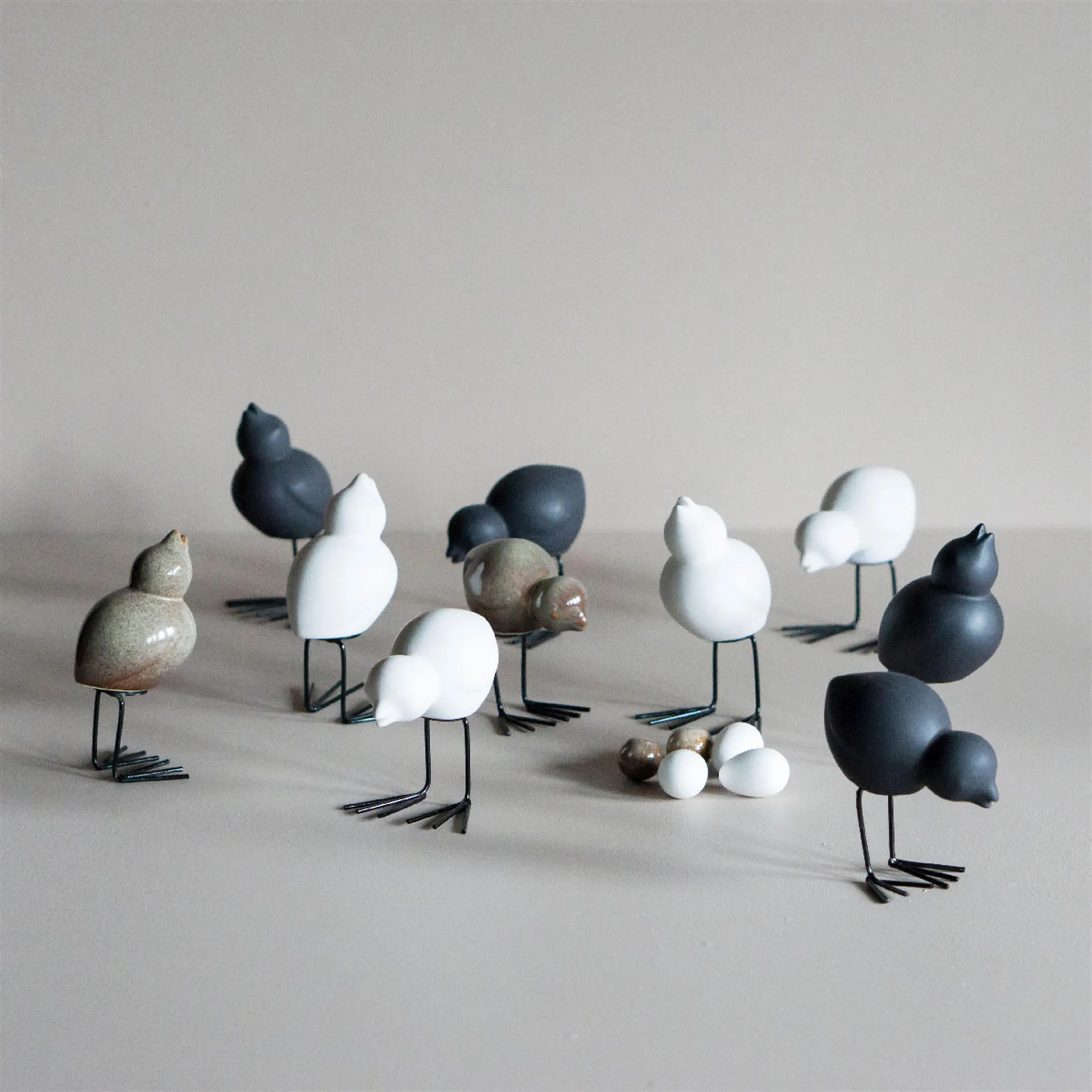 DBKD Décoration de Pâques Swedish Birds Lot de 2, Black DBKD