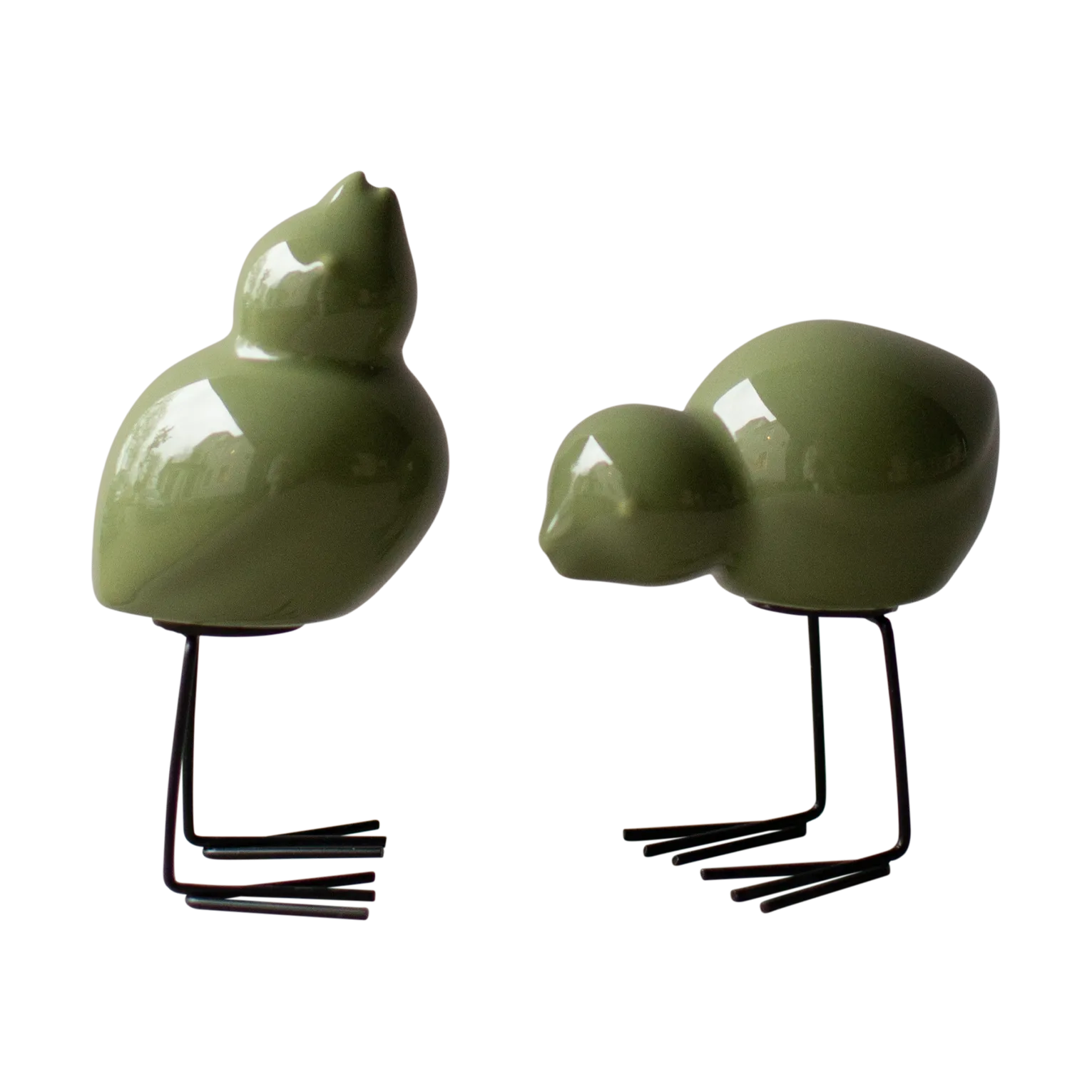 DBKD Décoration de Pâques Swedish Birds Lot de 2, Vert brillant DBKD