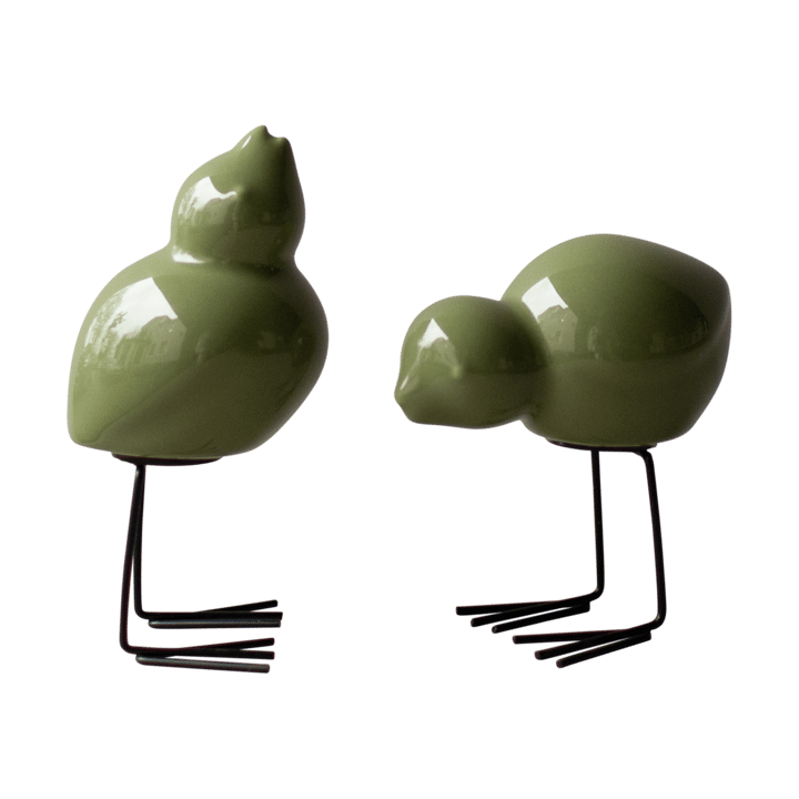 DBKD Décoration de Pâques Swedish Birds Lot de 2 - Vert brillant - DBKD