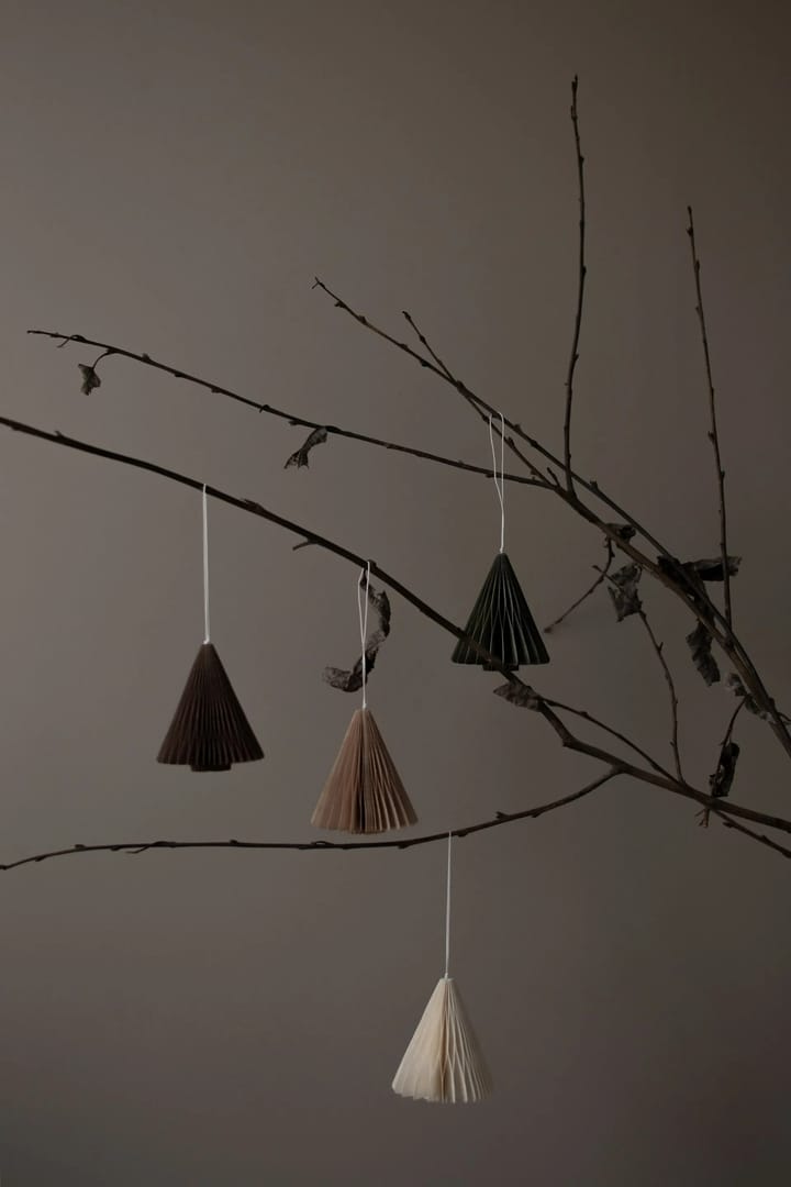 Décoration de Noël Paper tree 7 cm - Brown - DBKD